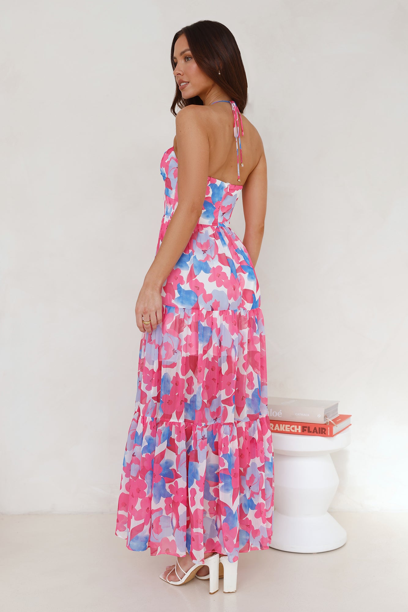 Playlist Halter Maxi Dress Pink