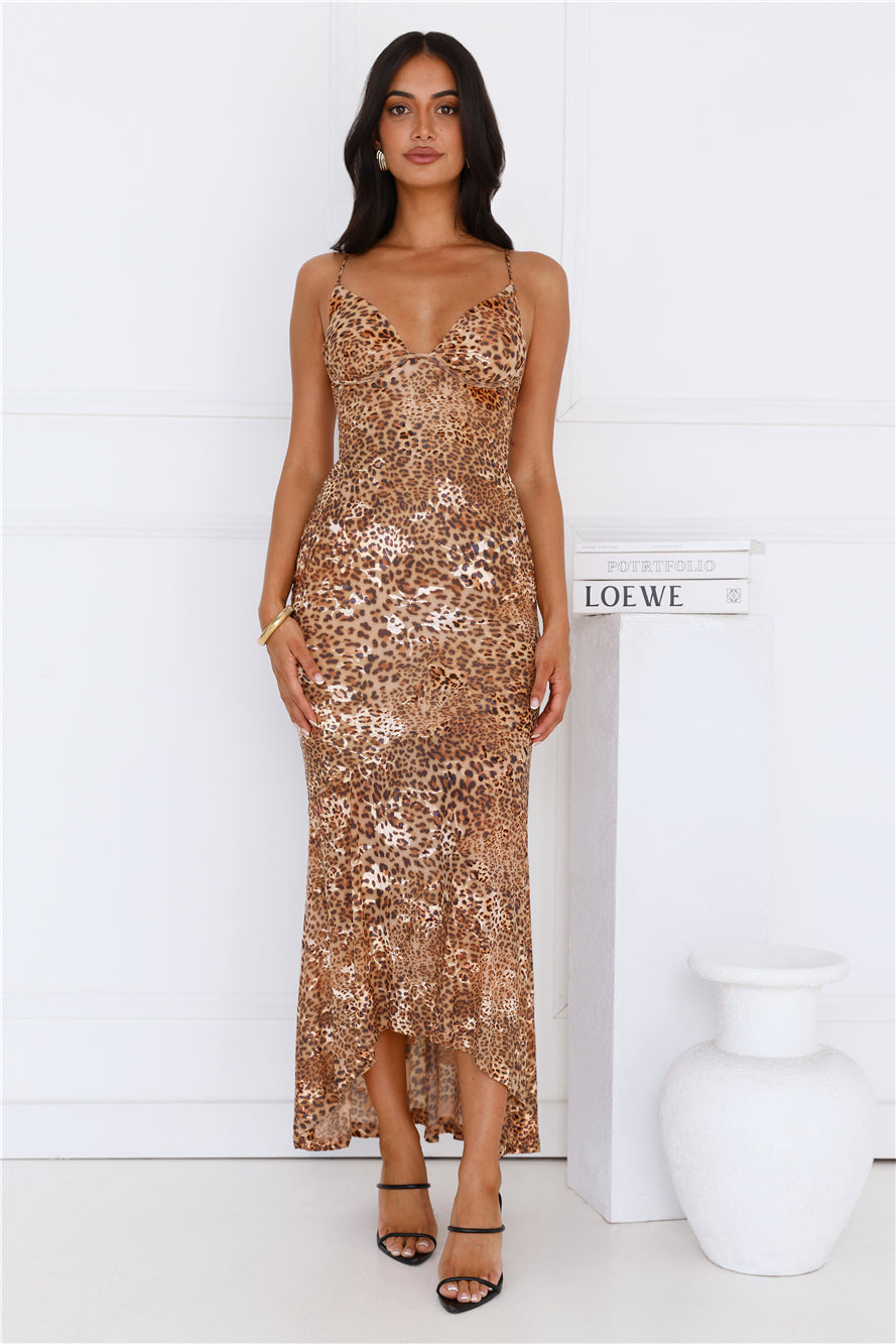 Roar In Style Maxi Dress Leopard