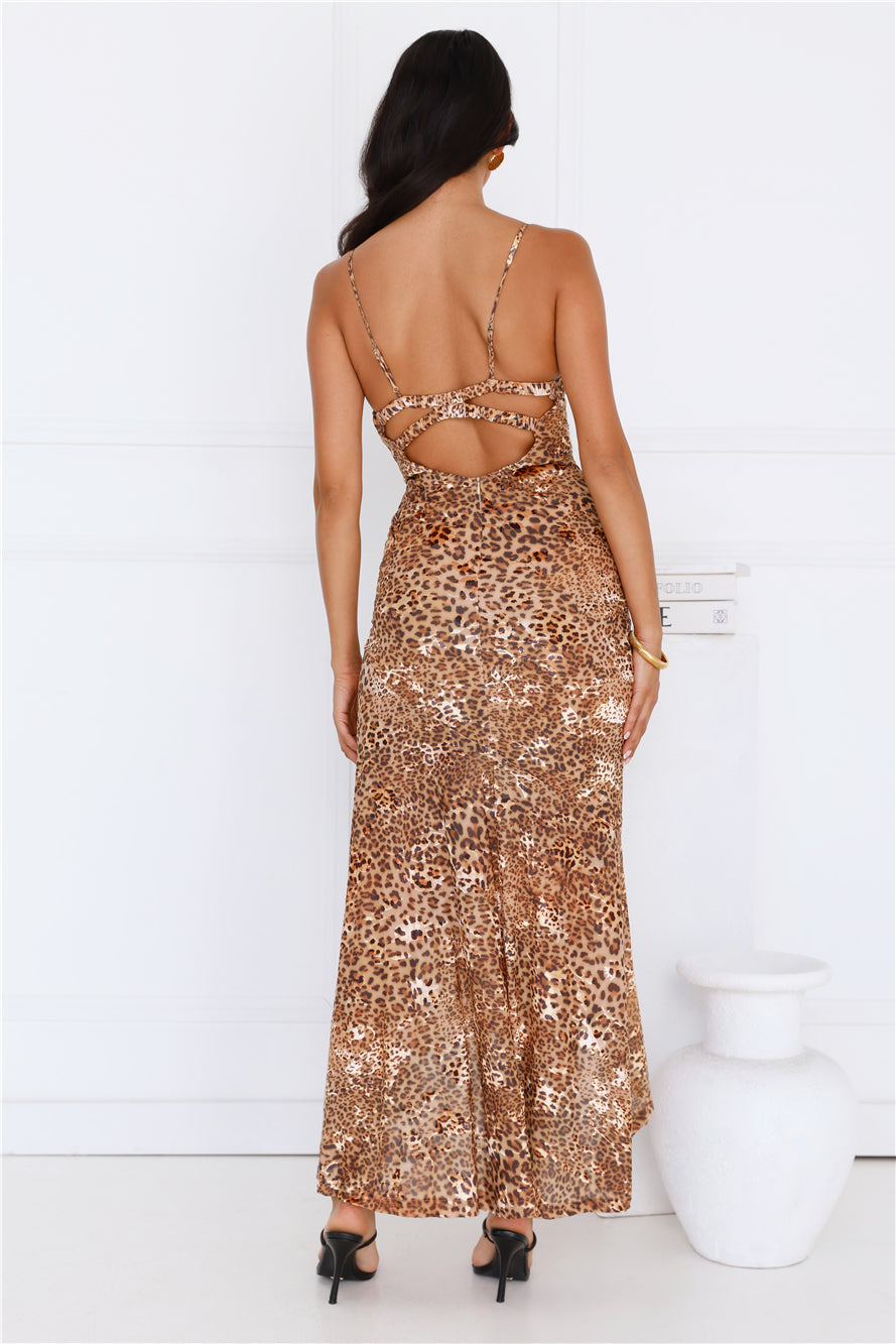 Roar In Style Maxi Dress Leopard