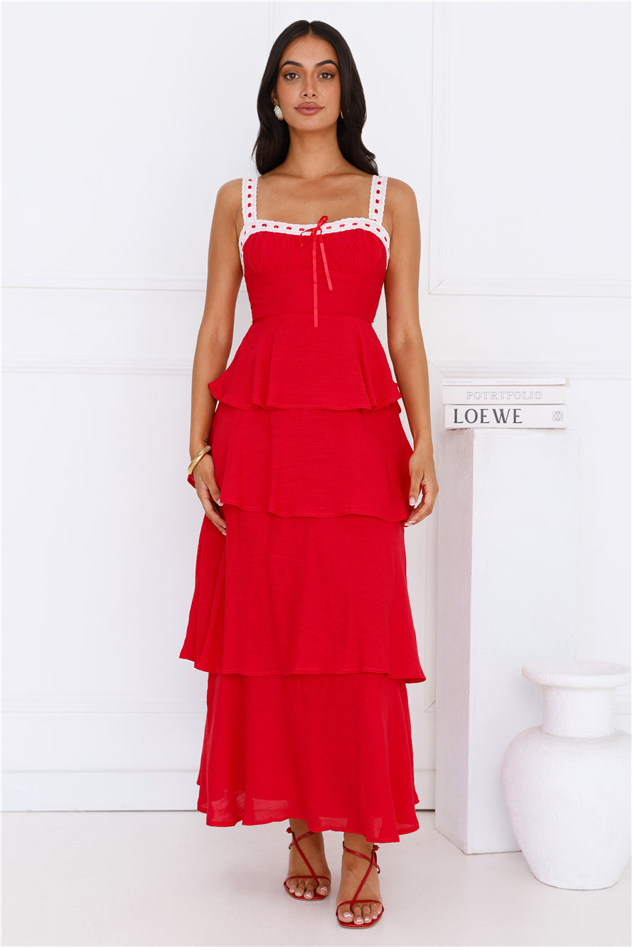 Sunkissed And Serene Maxi Dress Red