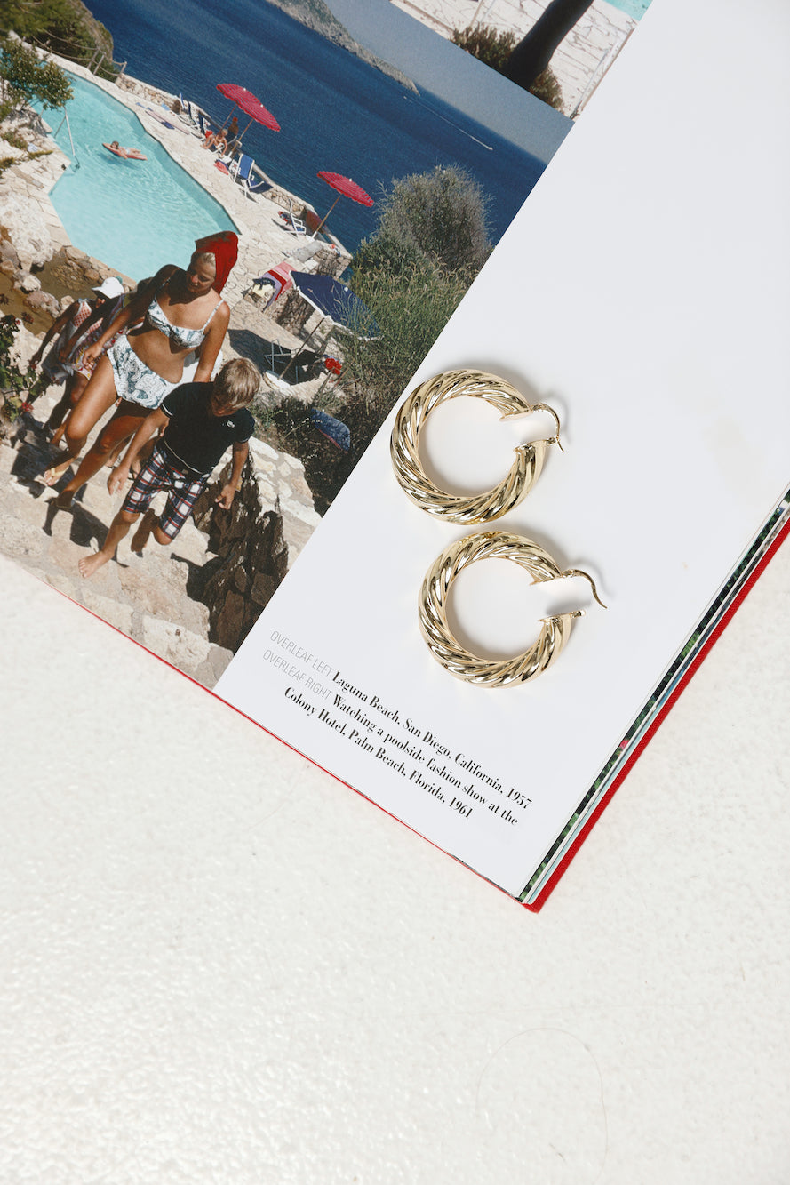 Luster Hoop Earrings Gold