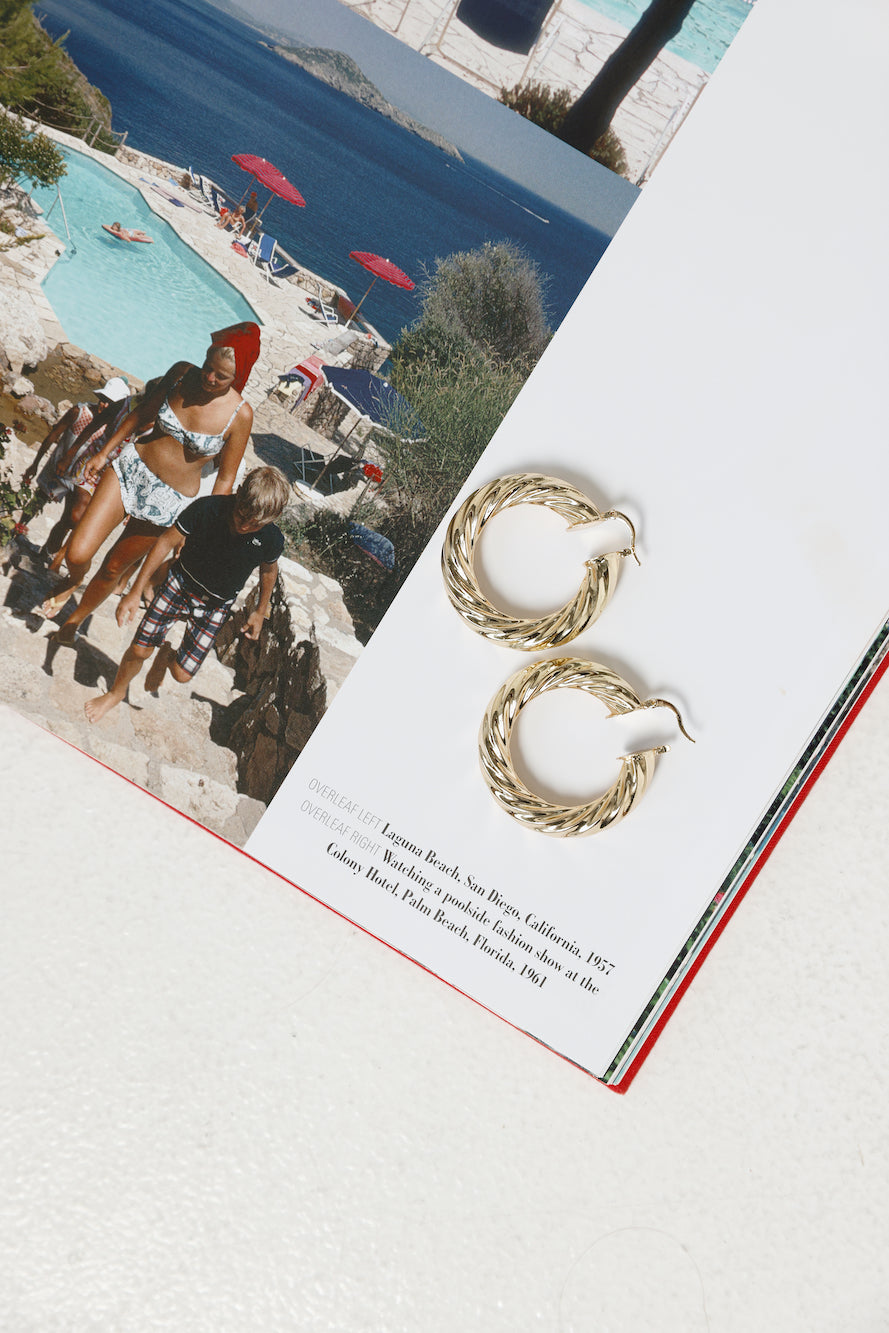 Luster Hoop Earrings Gold