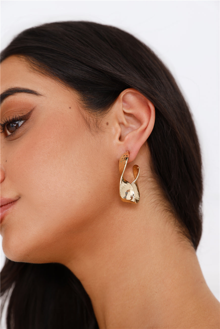 18k Gold Plated Viva Hoop Earrings Gold