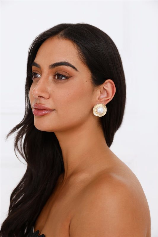 18k Gold Plated Pearl Dream Earrings Gold