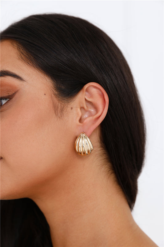 18k Gold Plated Fashion Spark Earrings Gold