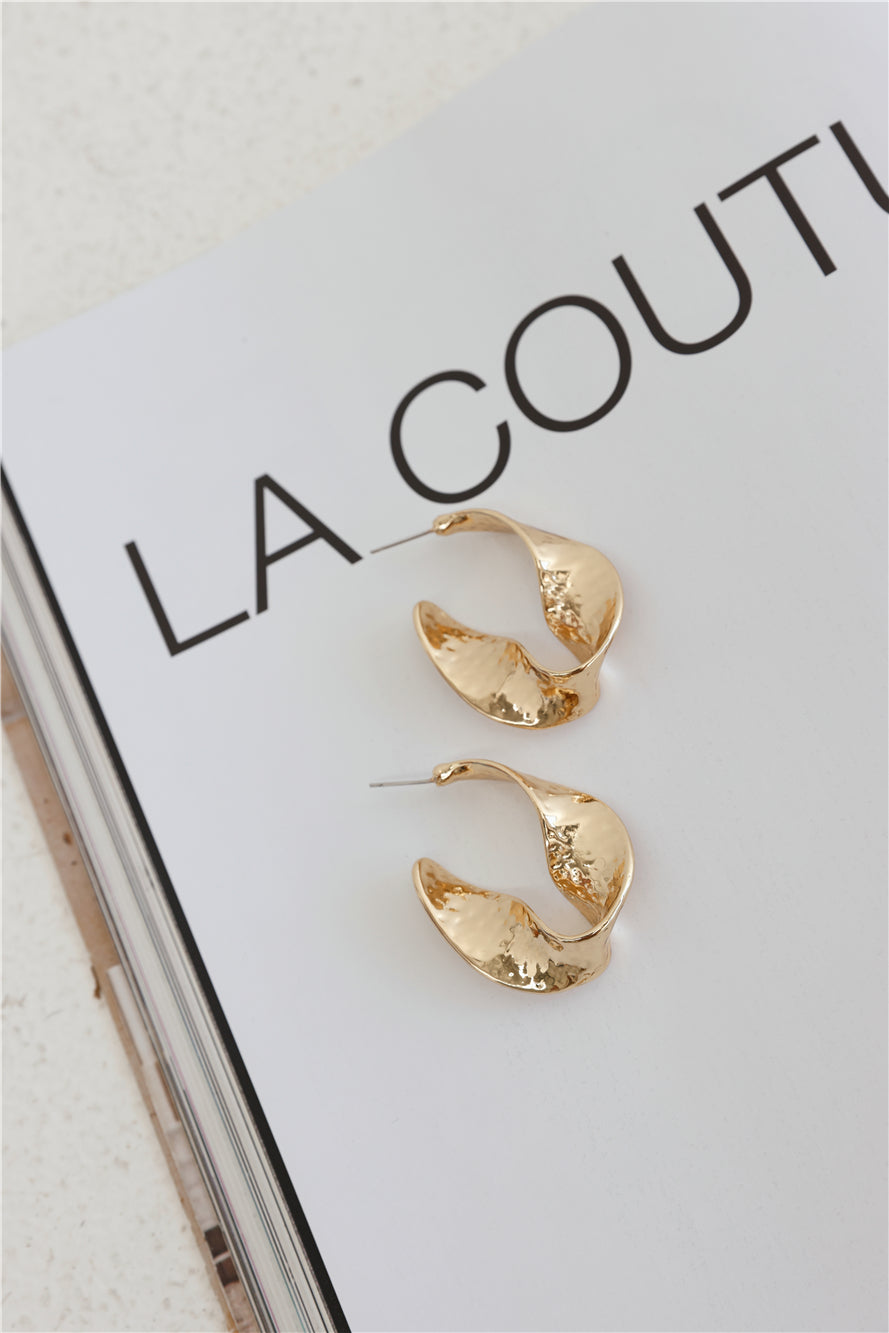 18k Gold Plated Viva Hoop Earrings Gold
