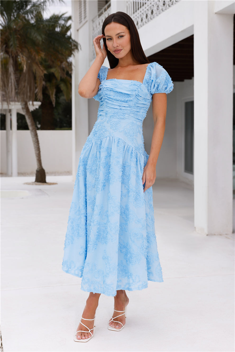 Experience Best Dressed Midi Dress Blue