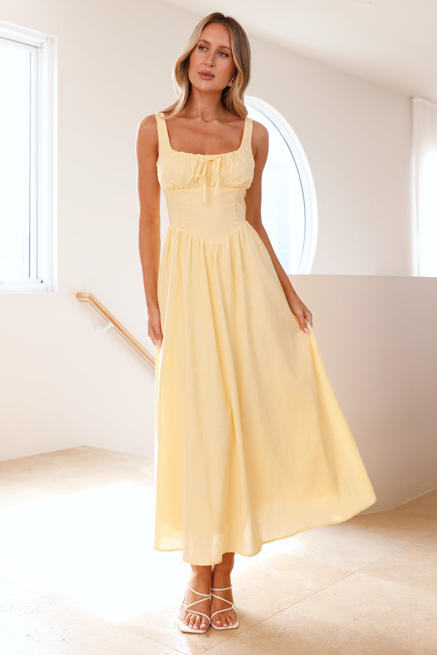 Sunlit Horizons Maxi Dress Yellow