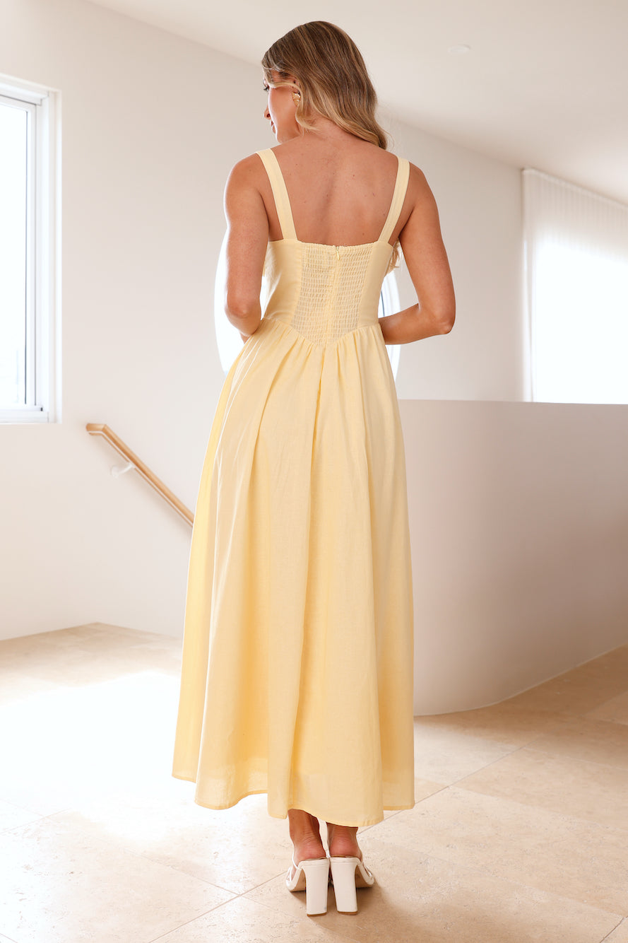 Sunlit Horizons Maxi Dress Yellow