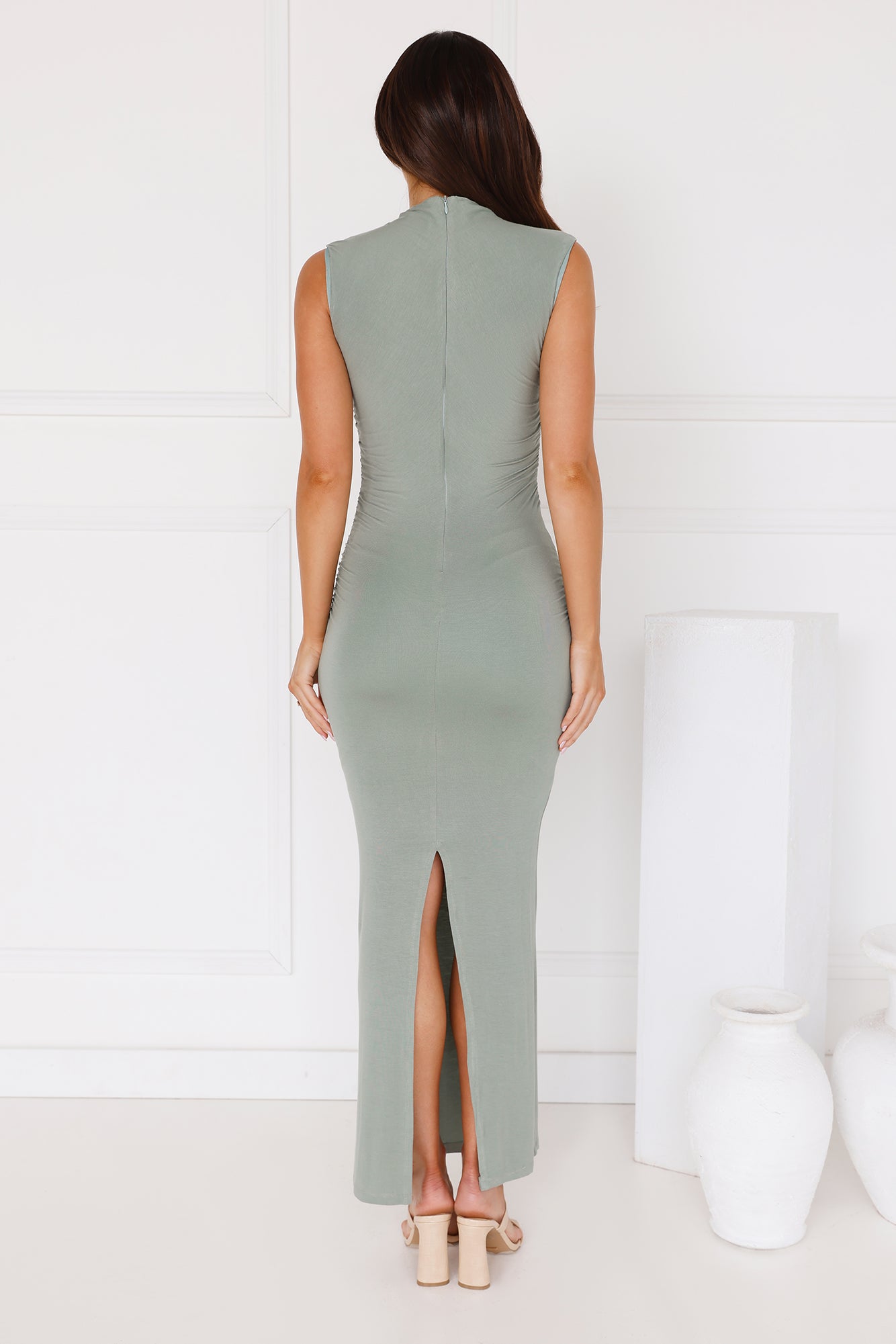 Sleek And Simple Maxi Dress Sage