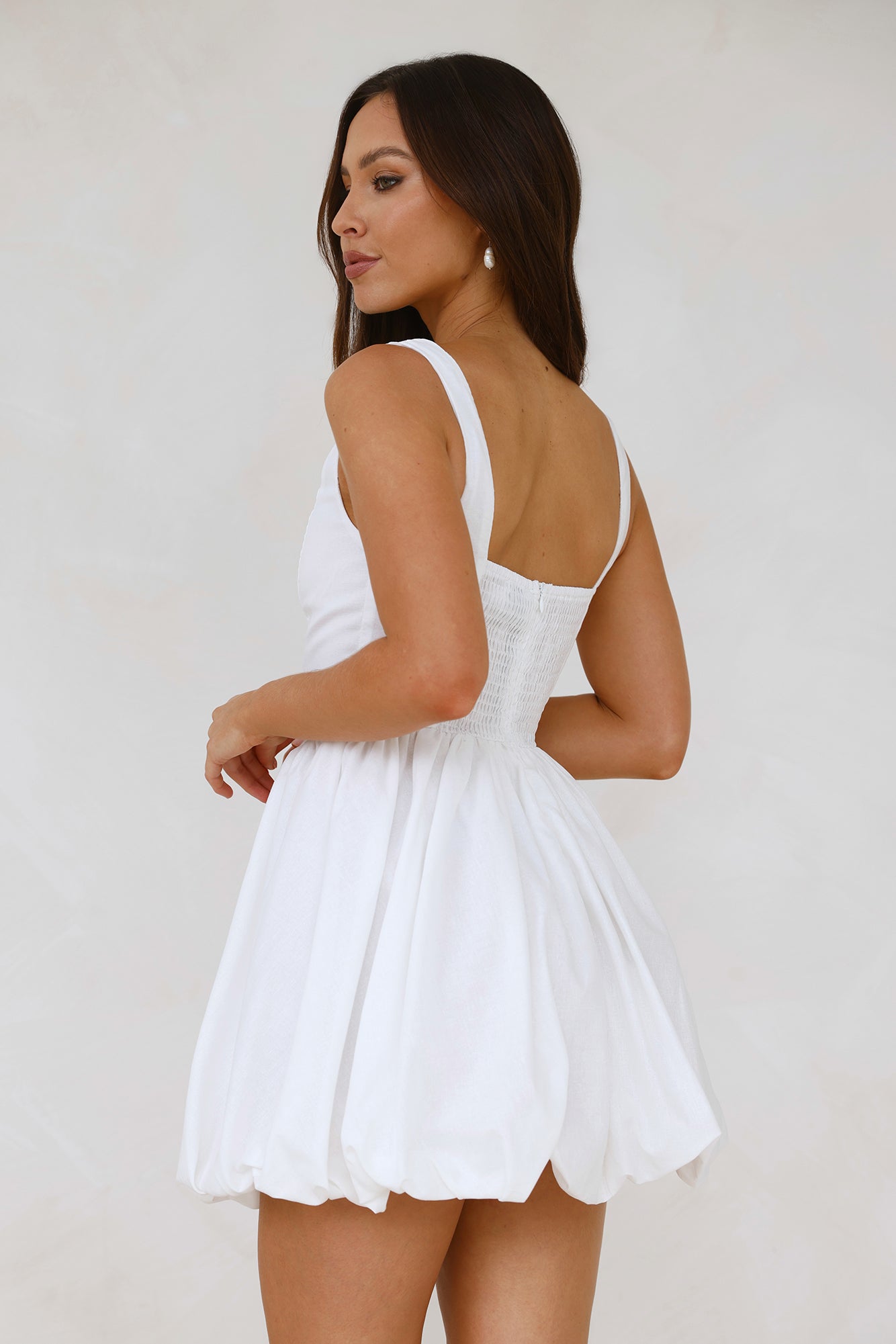 Volume Please Mini Dress White