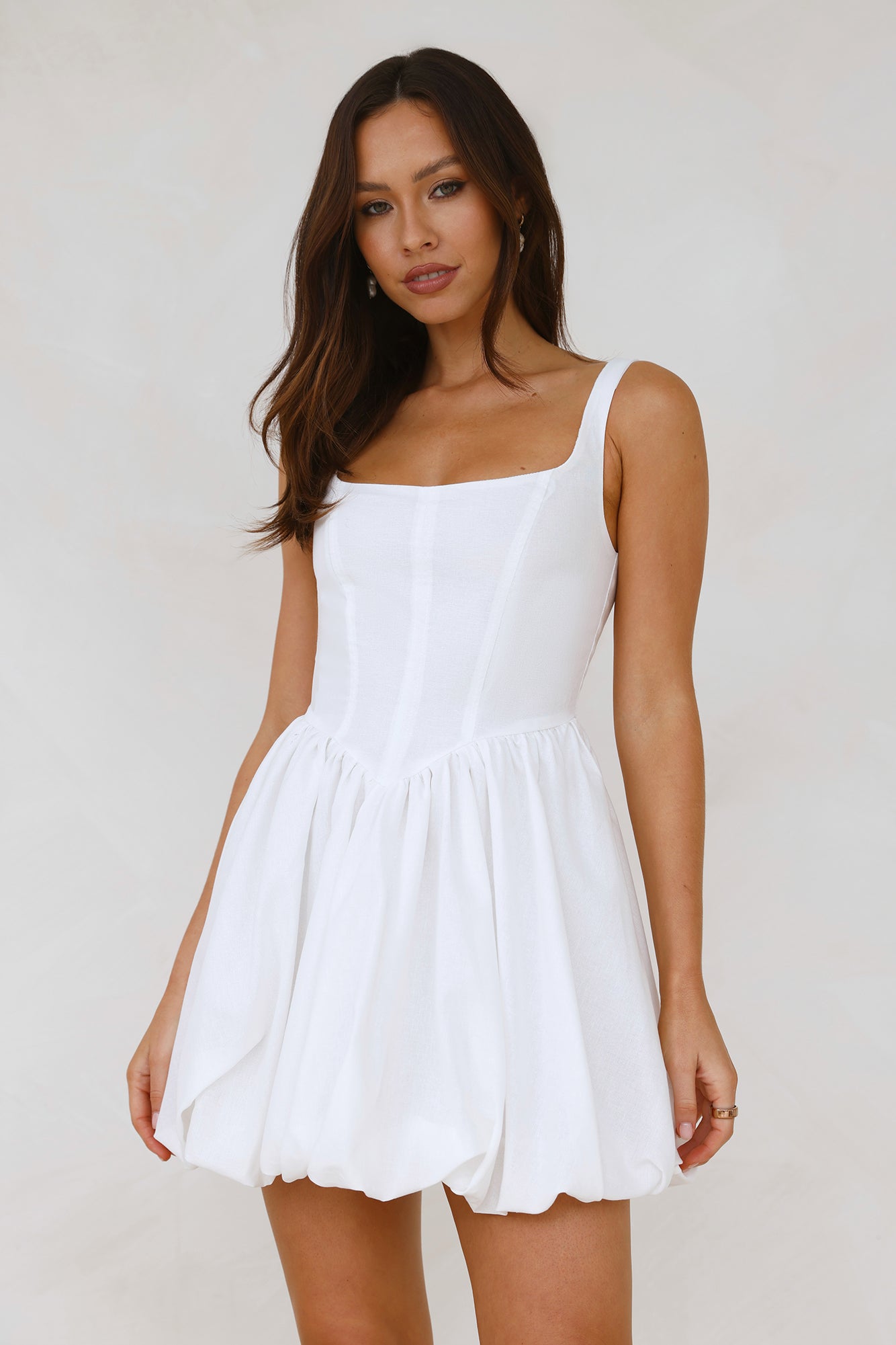 Volume Please Mini Dress White