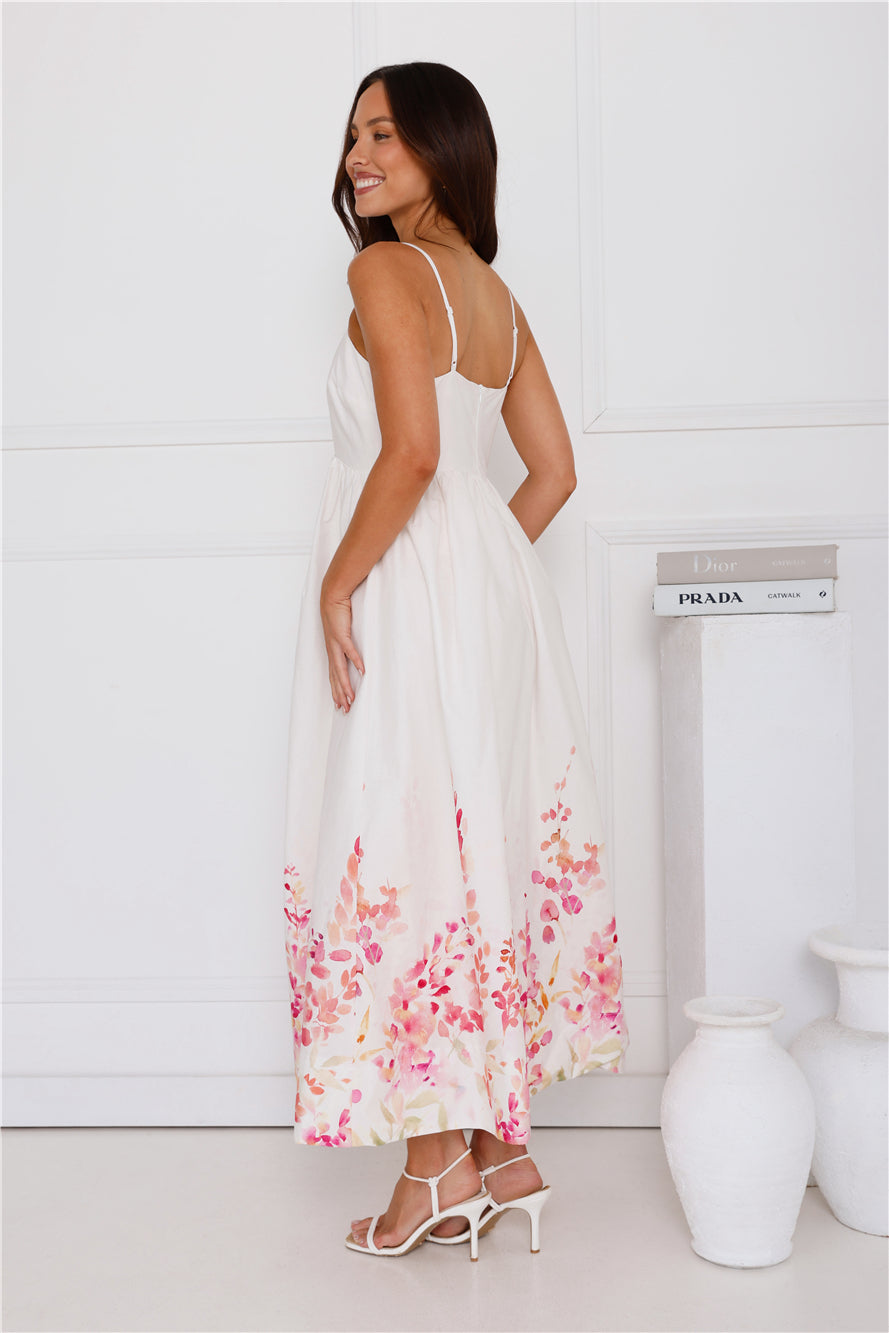Feminine Maxi Dress White
