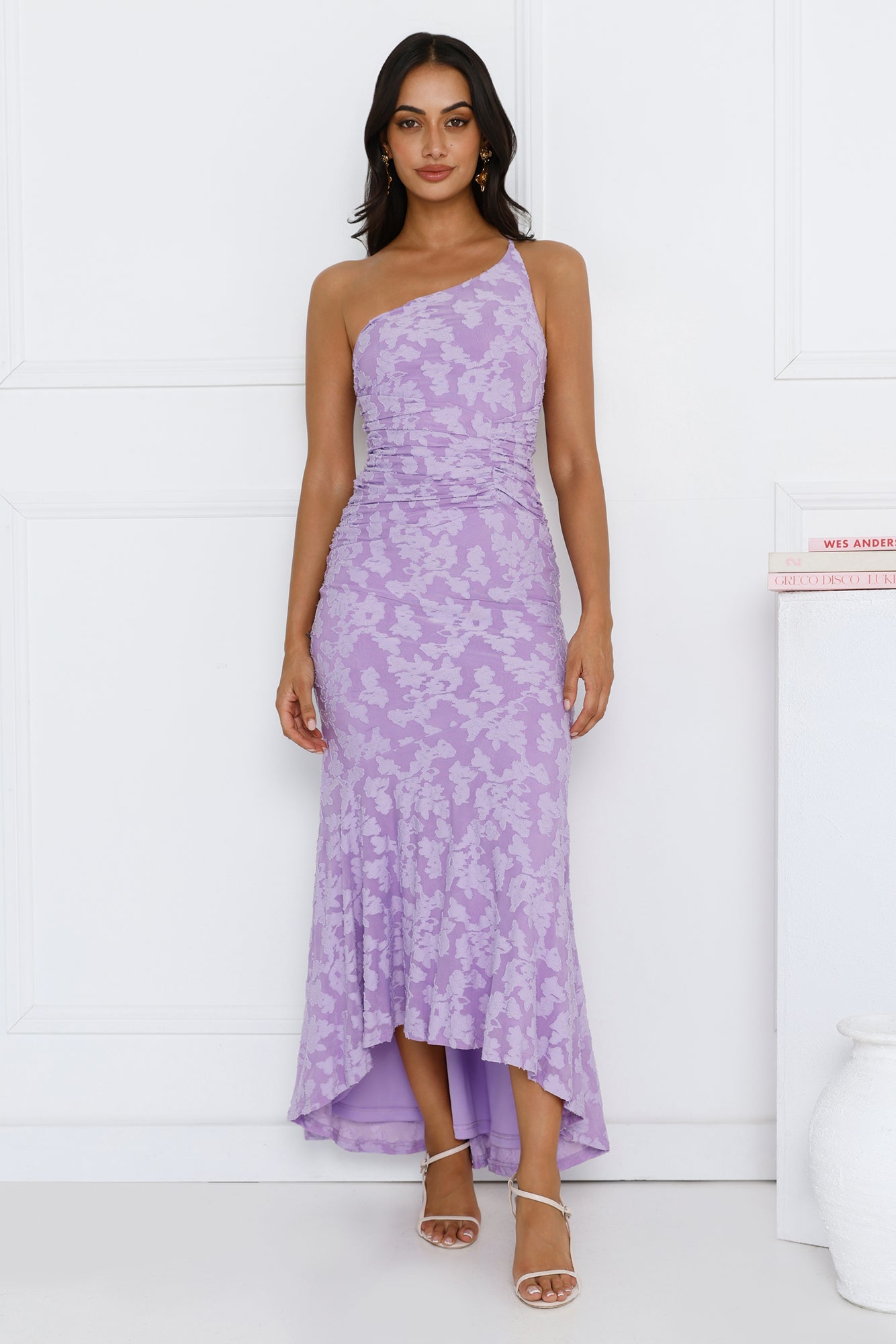 Empowered Girl One Shoulder Maxi Dress Purple