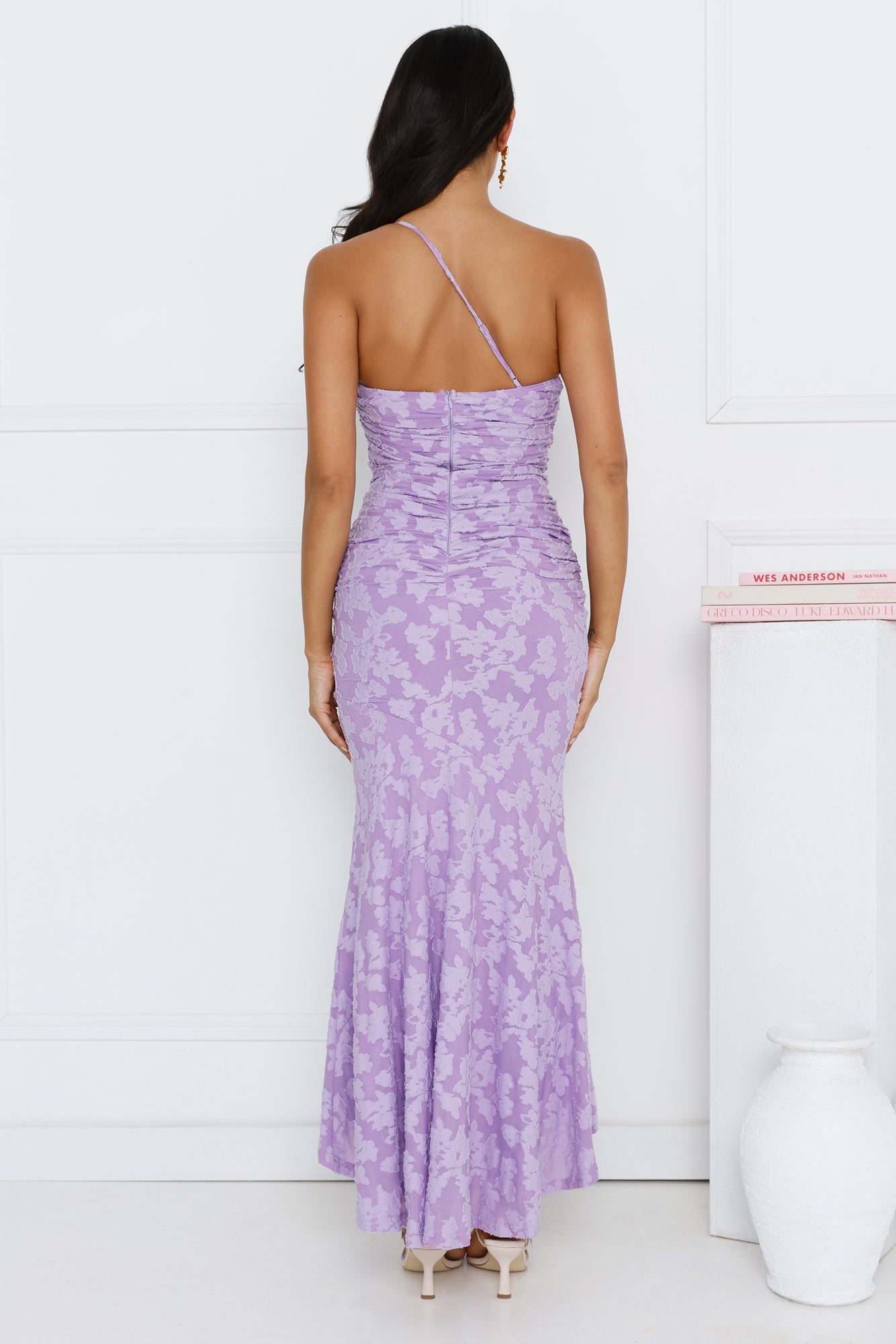 Empowered Girl One Shoulder Maxi Dress Purple