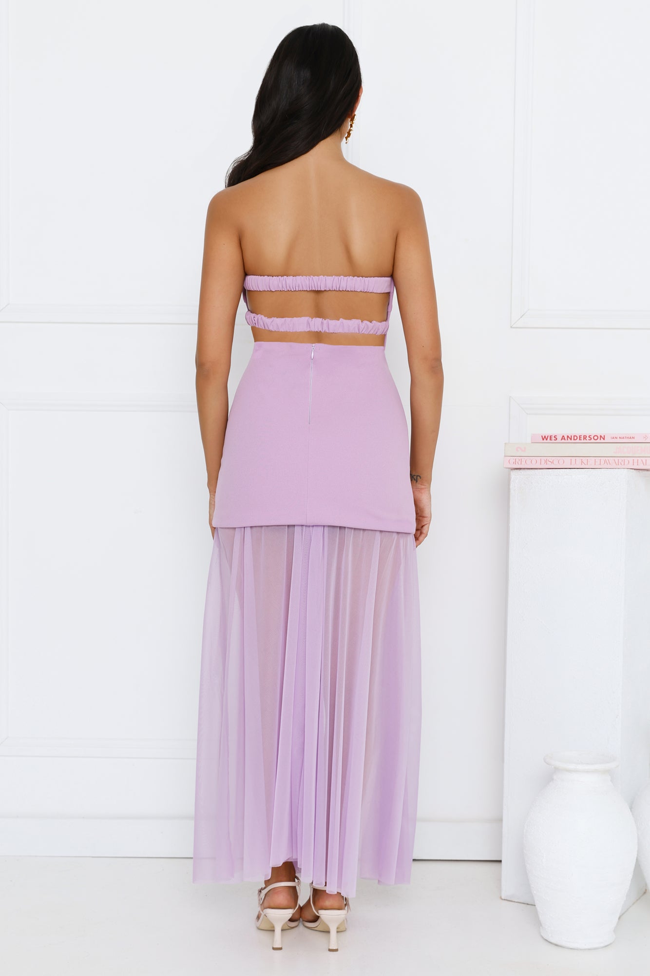 Lush Allure Strapless Maxi Dress Purple