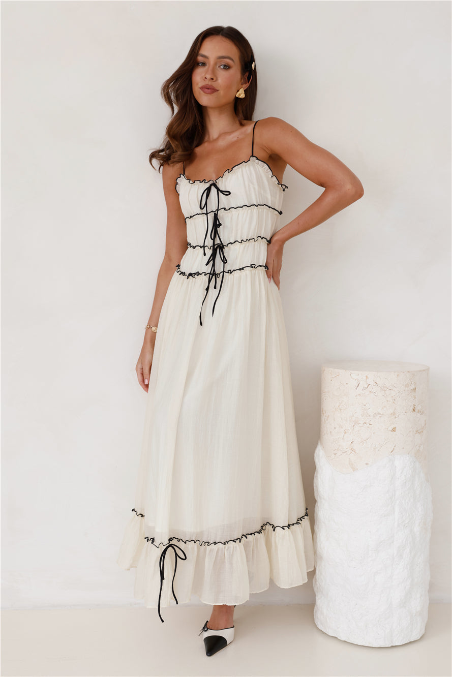 Season Beam Maxi Dress Beige