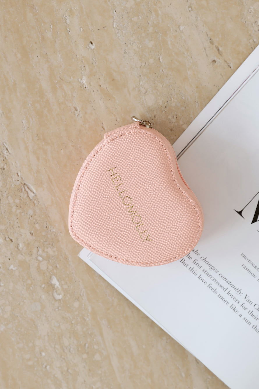Heart Jewellery Box Pink