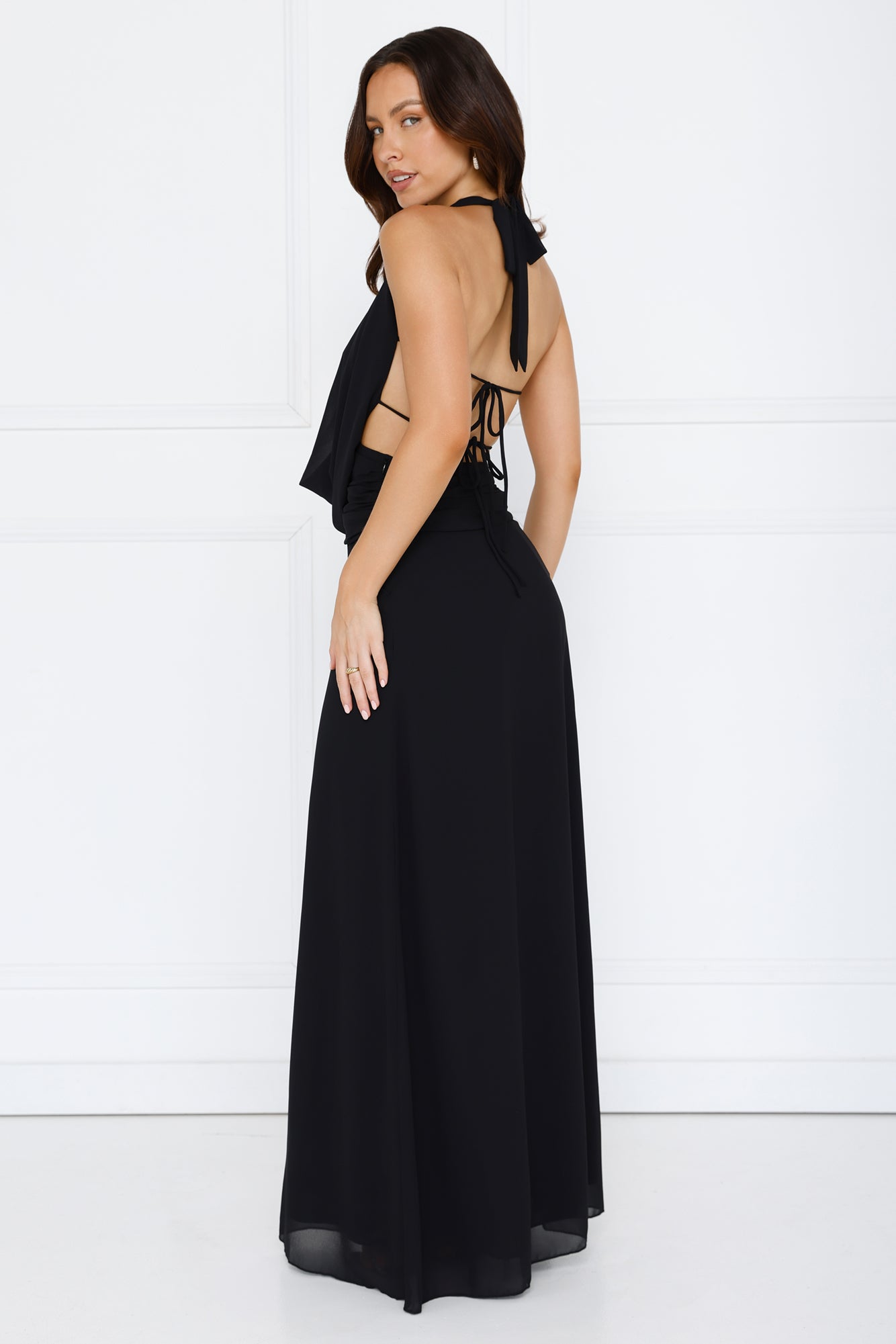 Trixie Halter Maxi Dress Black