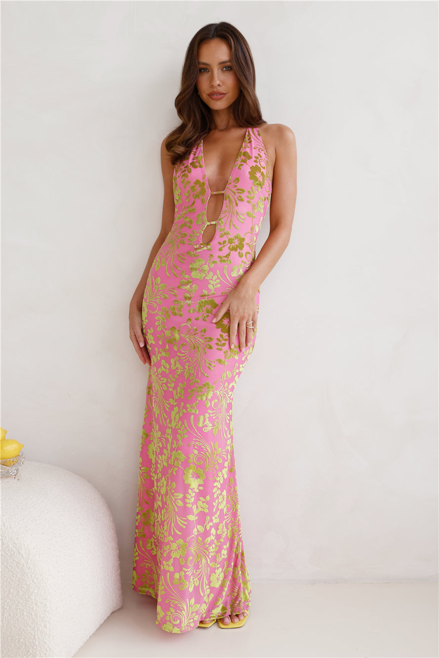 RUNAWAY Pamalo Maxi Dress Pink