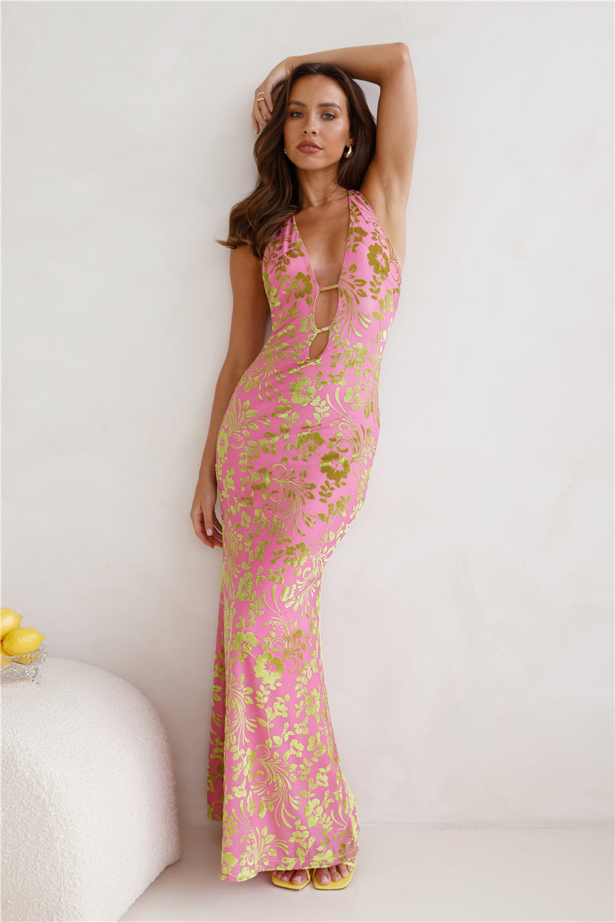 RUNAWAY Pamalo Maxi Dress Pink