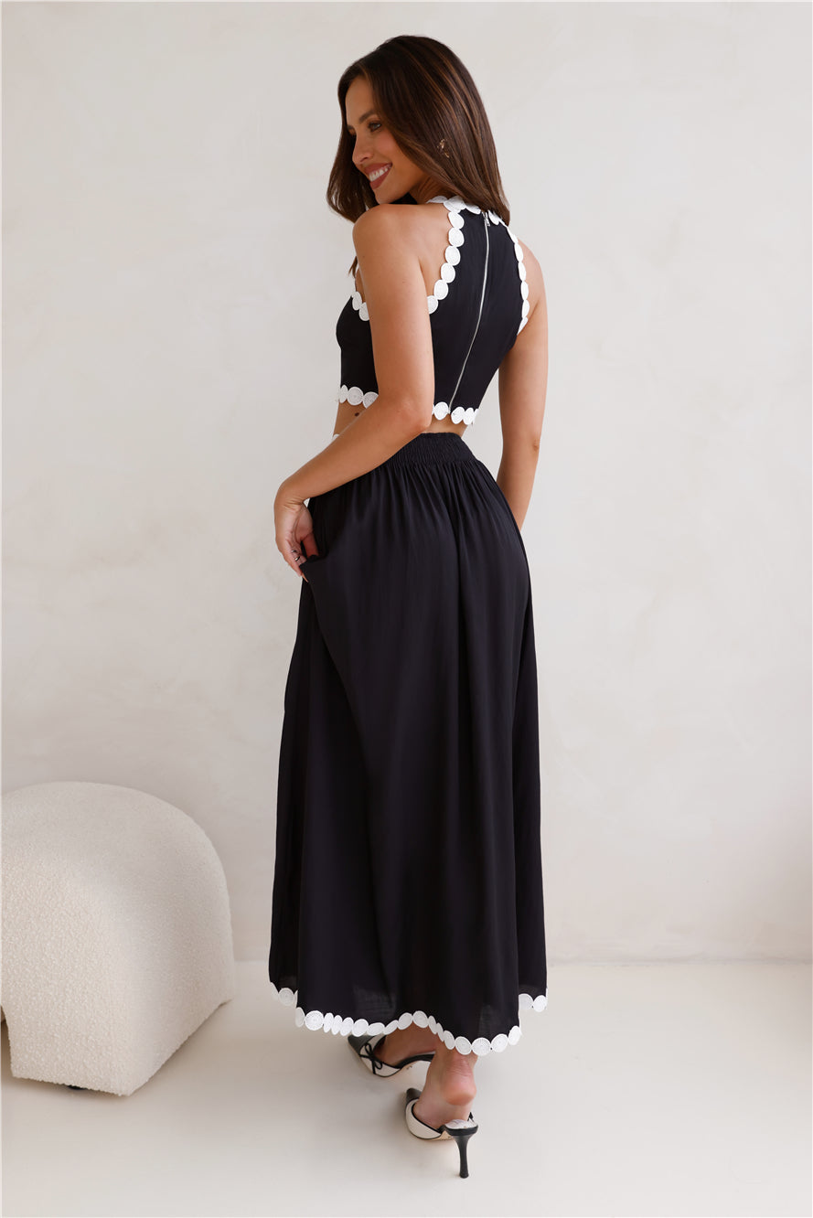 Linked Together Crop Top Black