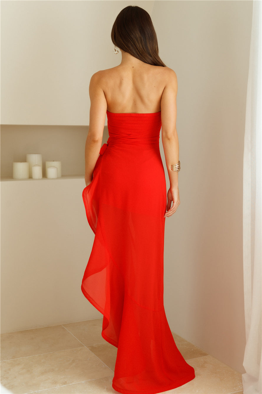 HELLO MOLLY Celebrating Love Maxi Dress Red