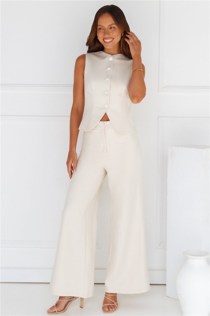 Tailored 'Fit Vest Beige