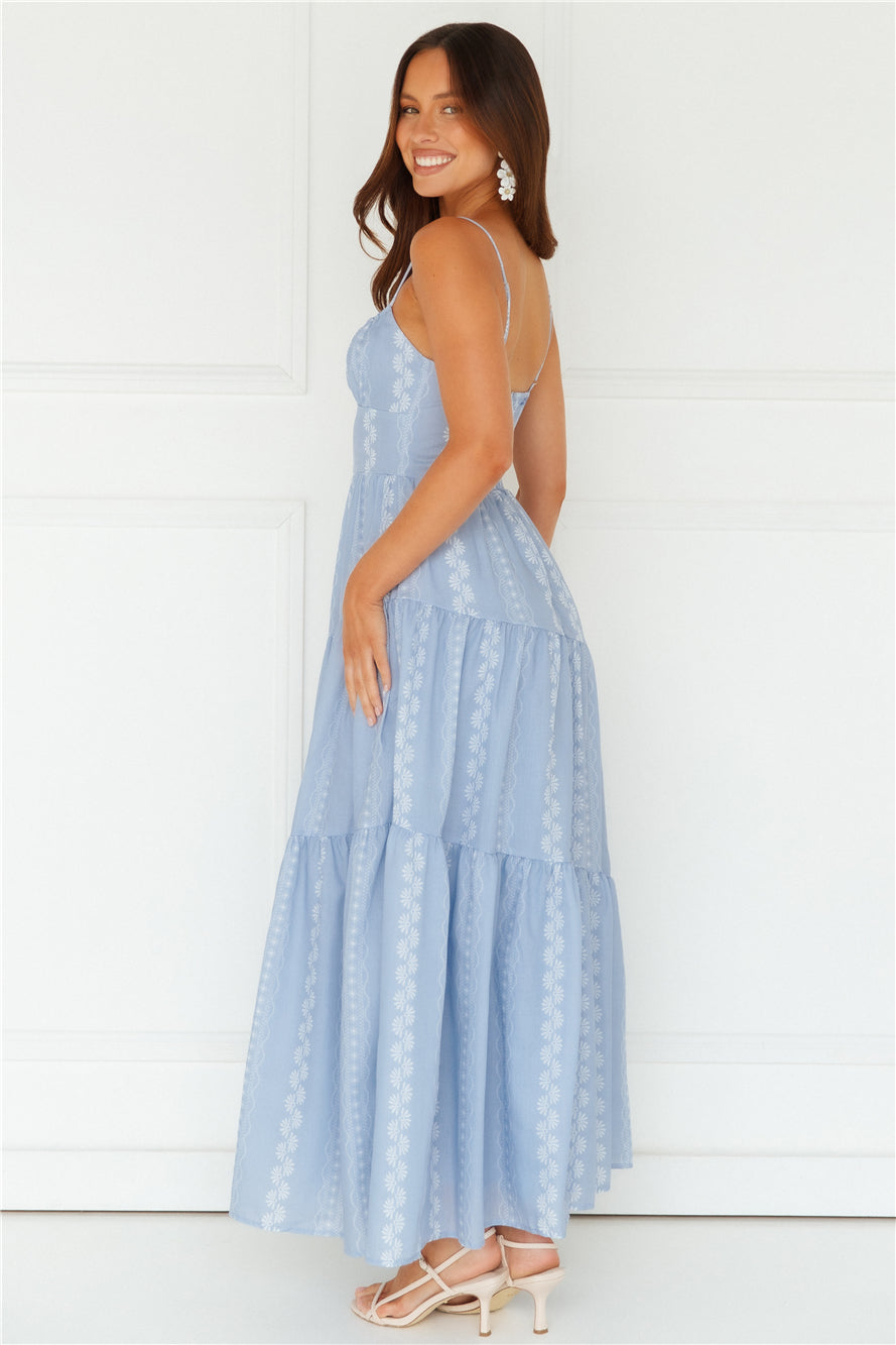 Secret Oasis Maxi Dress Blue