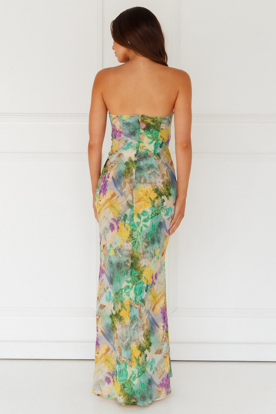 Velzy Strapless Dress Esme Print