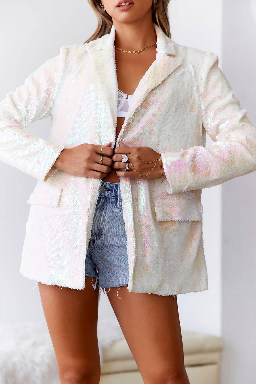 HELLO MOLLY Crystal Ball Sequins Blazer
