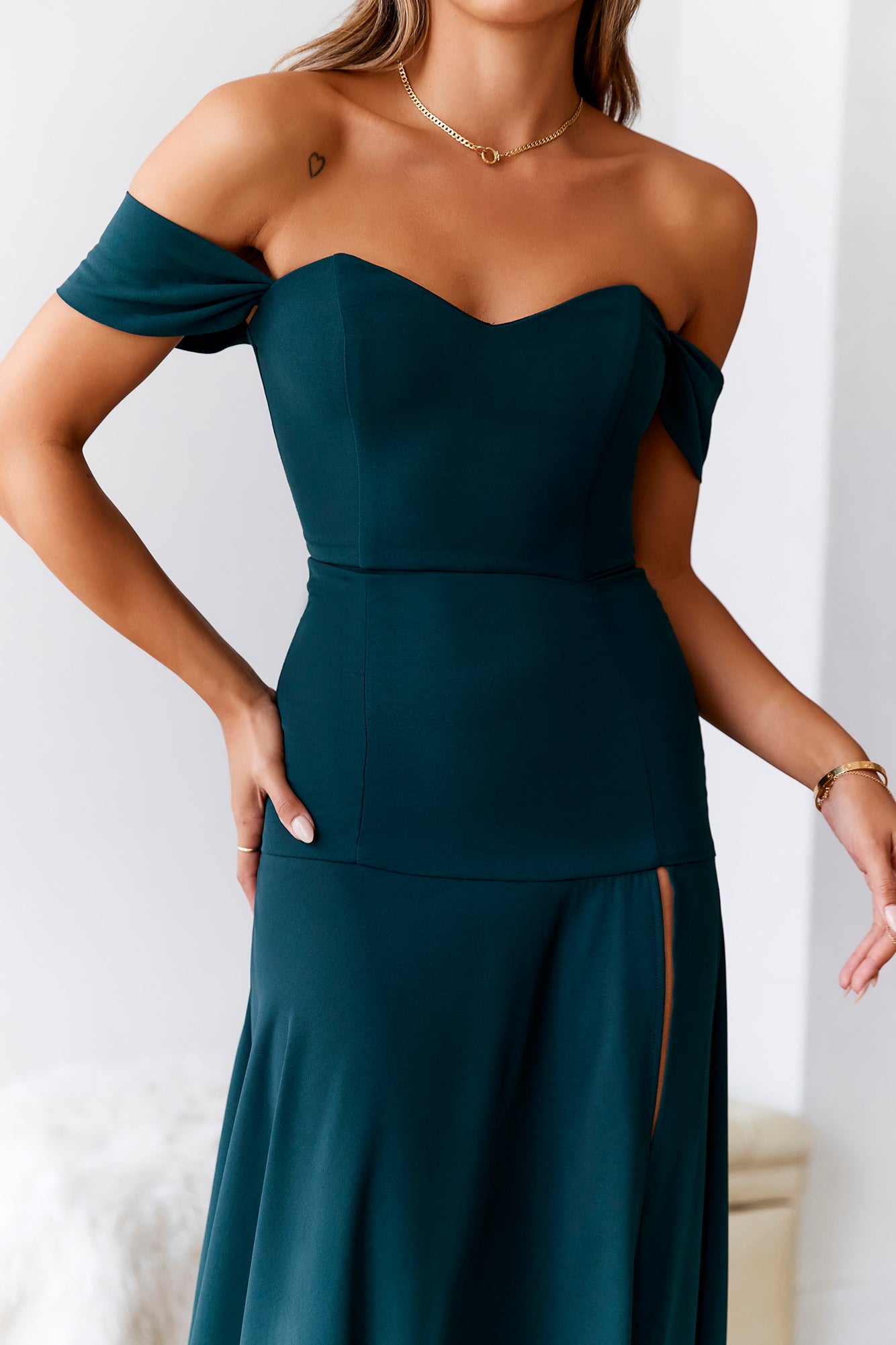 Blushing Cinderella Maxi Dress Green