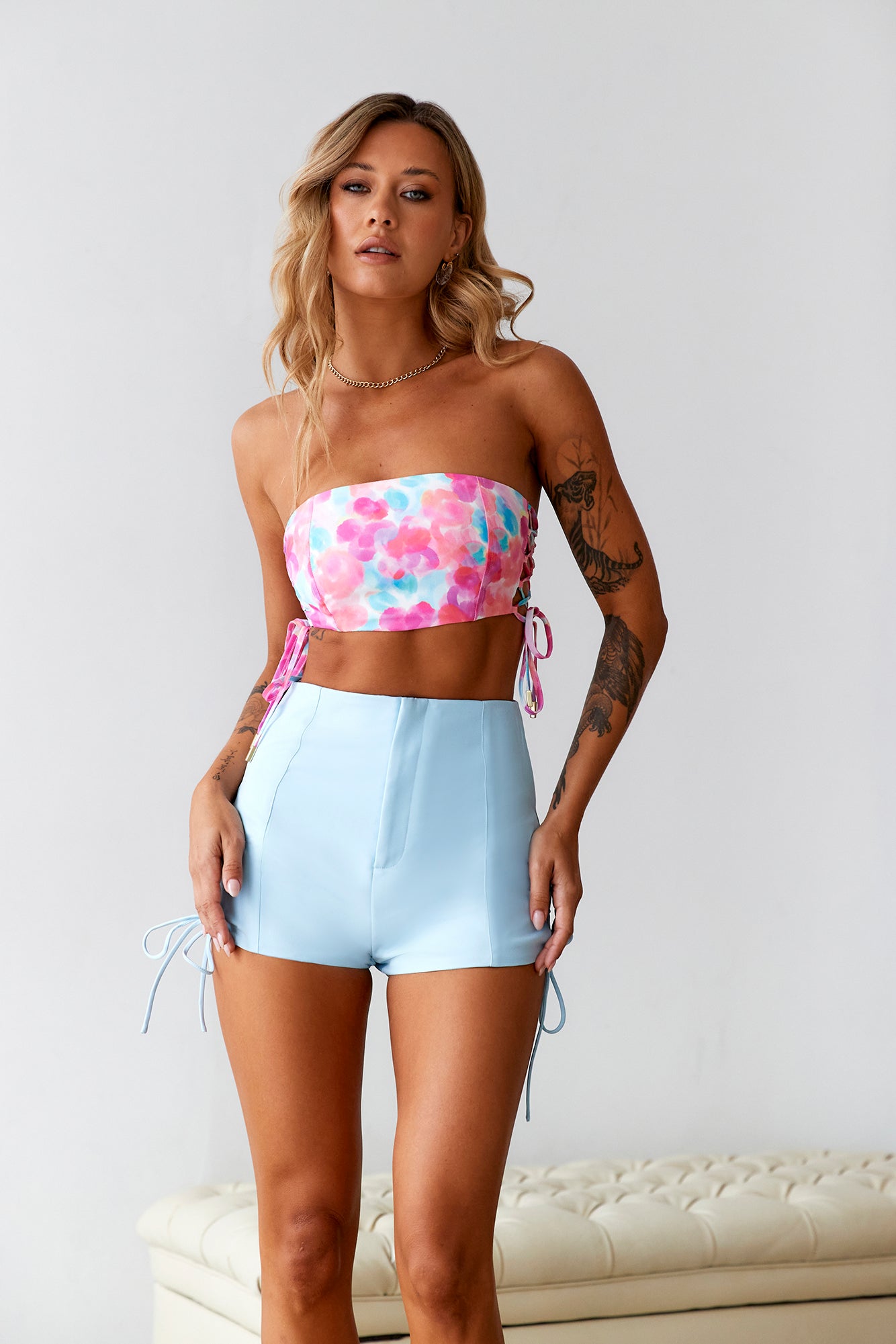 HELLO MOLLY Confetti Bustier Top Multi