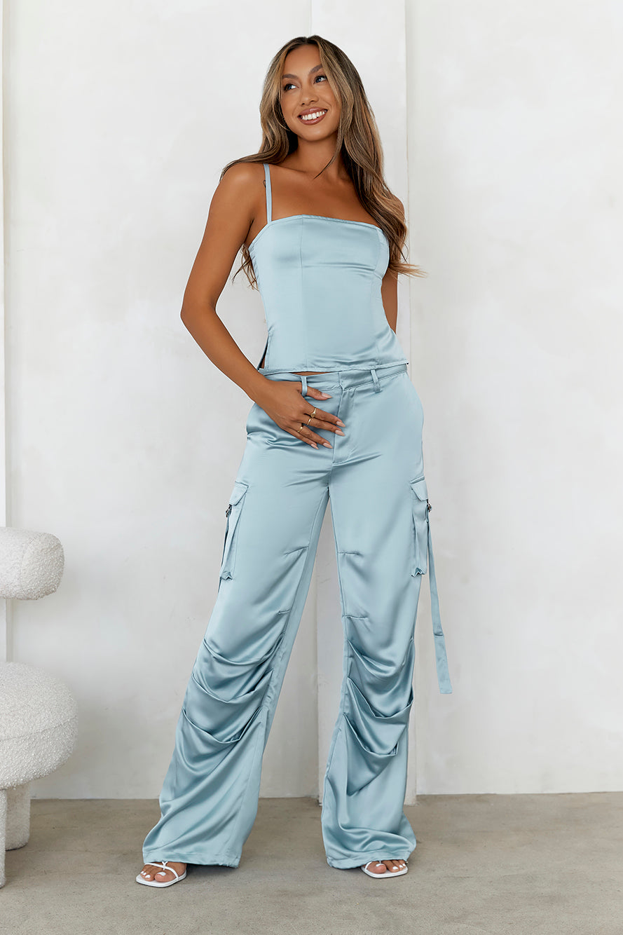 LIONESS Butterfly Corset Pale Blue