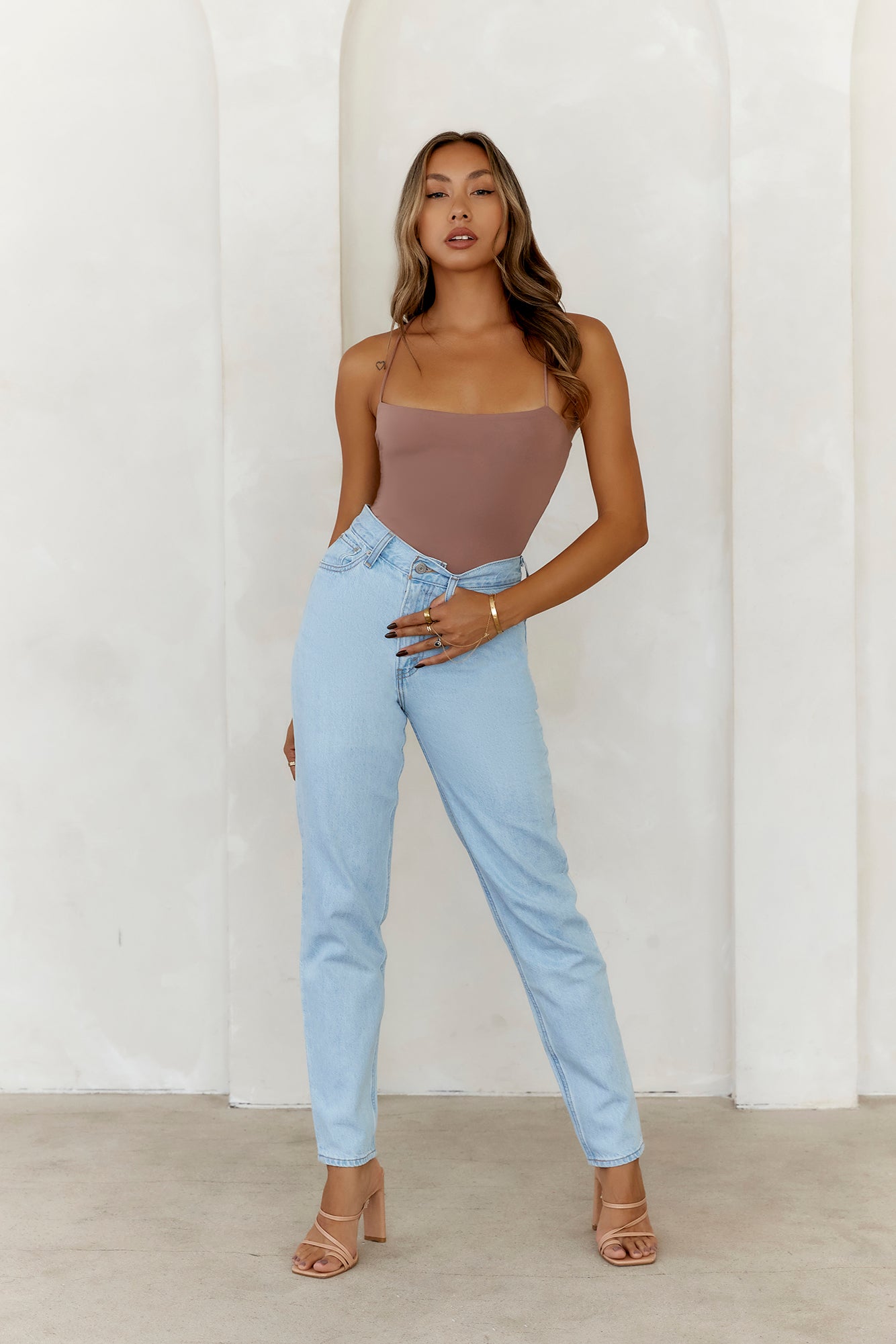 BASE  Day To Night Longline Top Mocha
