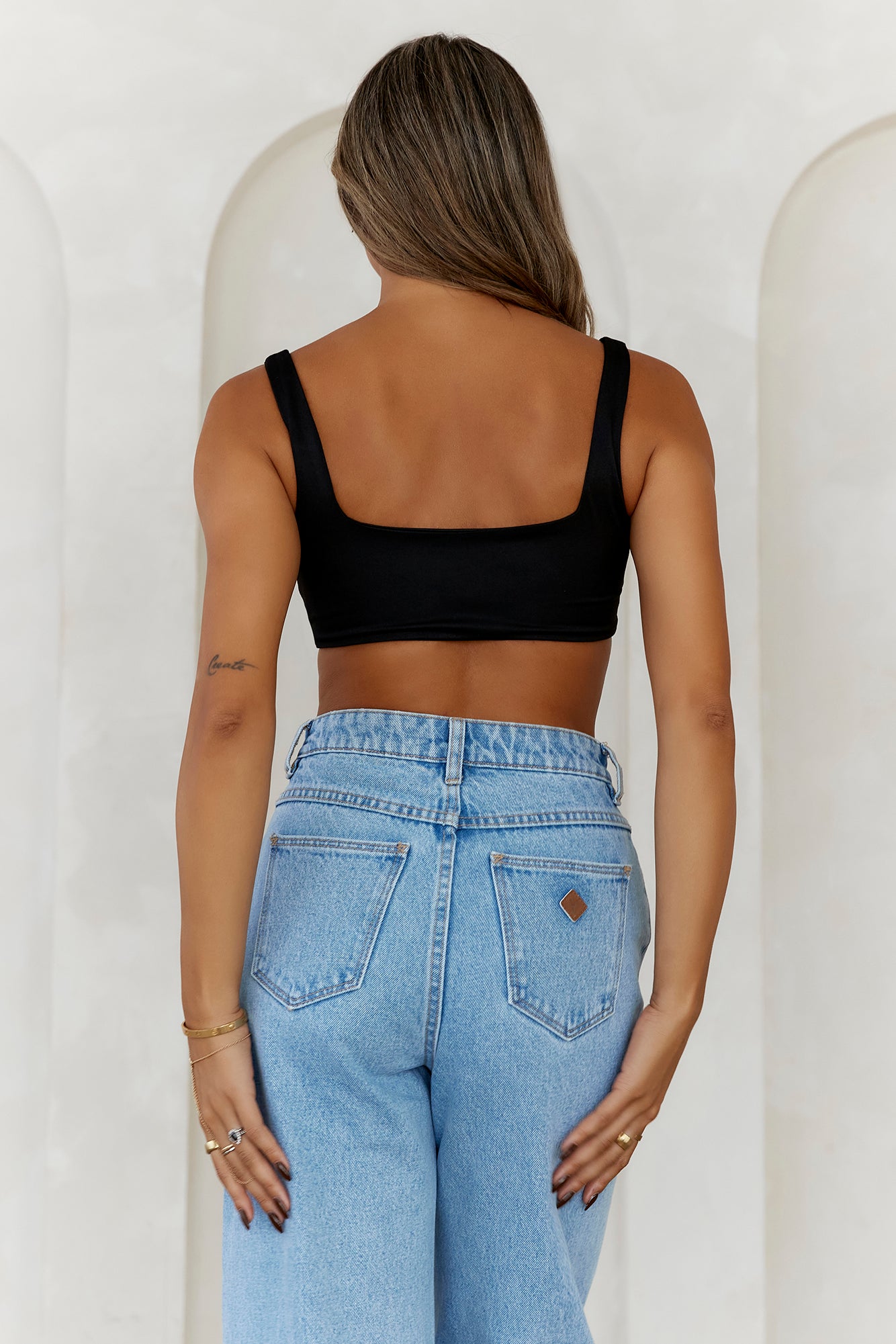 BASE  Style Essential Crop Top Black