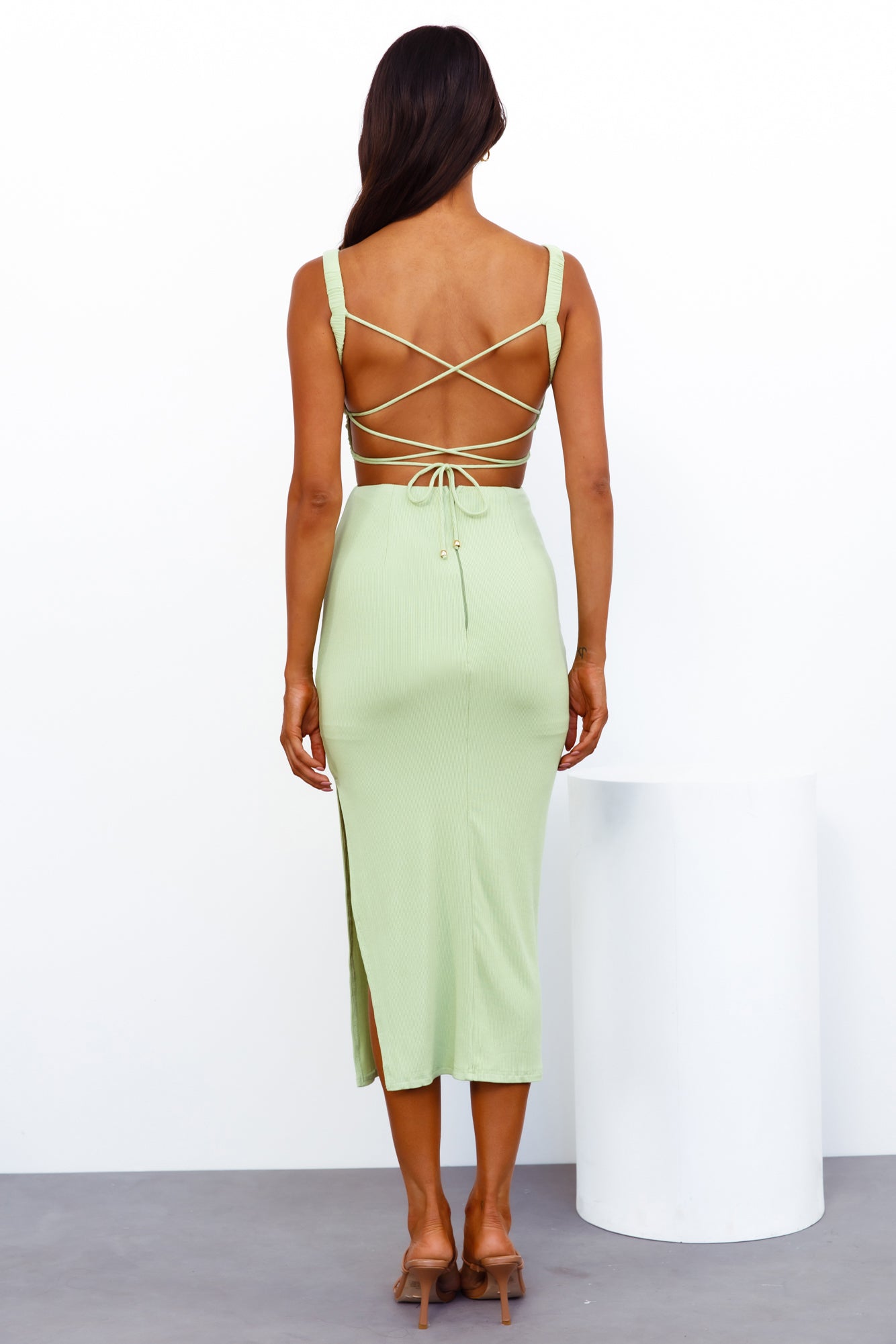 Radio Waves Maxi Dress Green