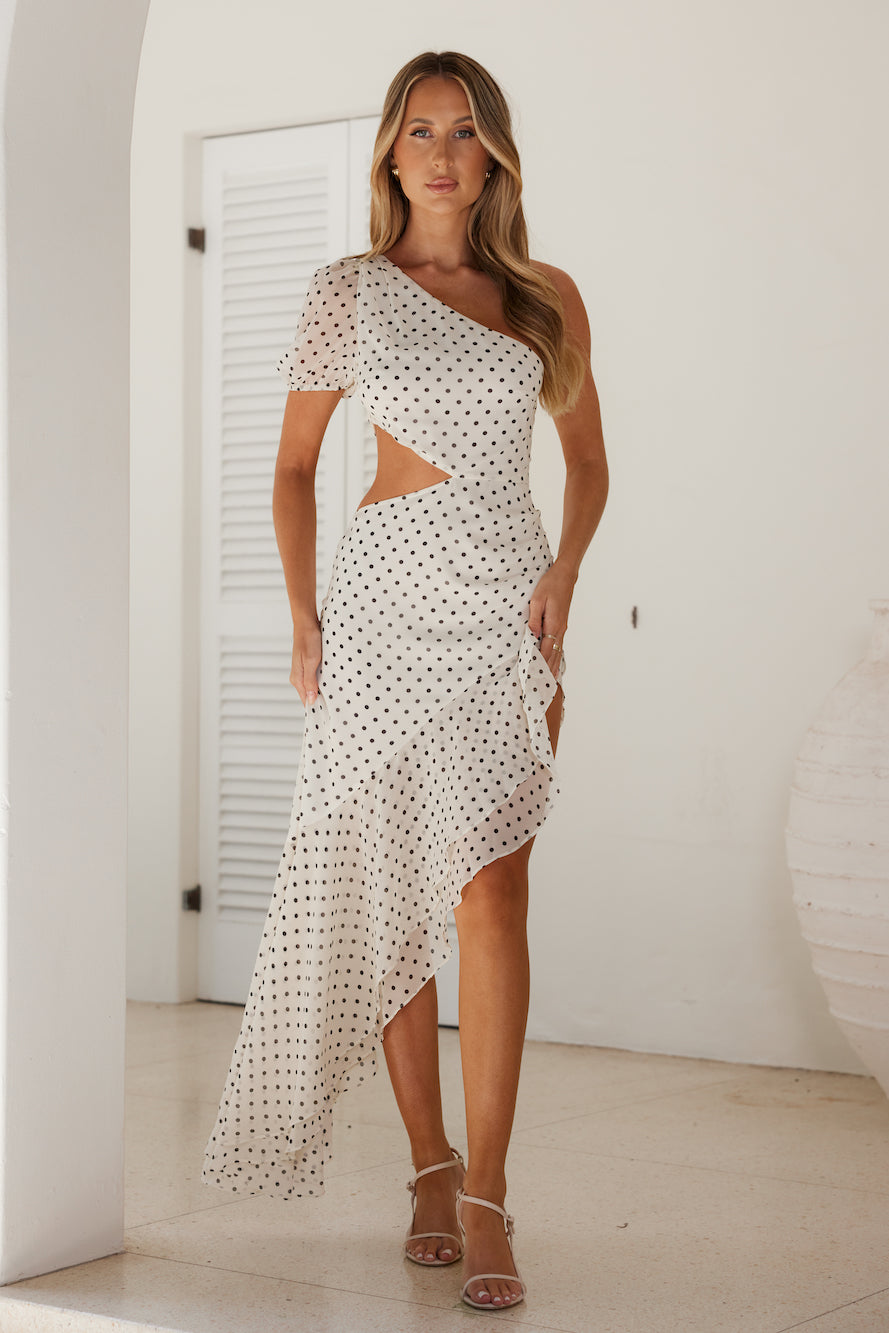 HELLO MOLLY Paradise Found Maxi Dress Cream