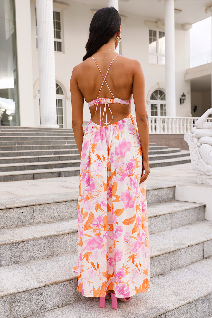 HELLO MOLLY Fancy Resort Maxi Dress Orange