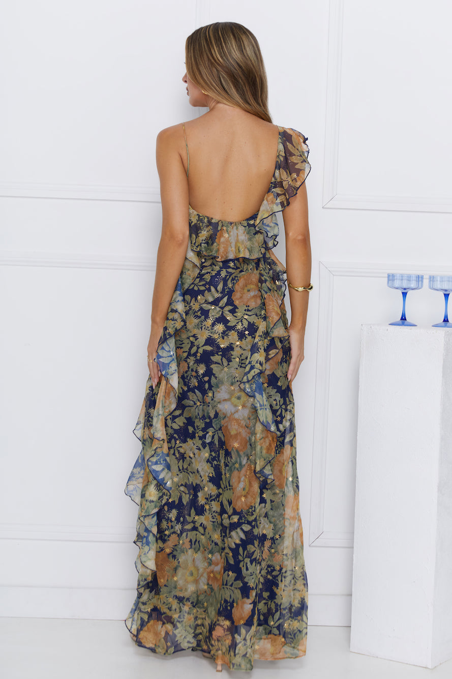 Nights Of Twinkle Maxi Dress Navy