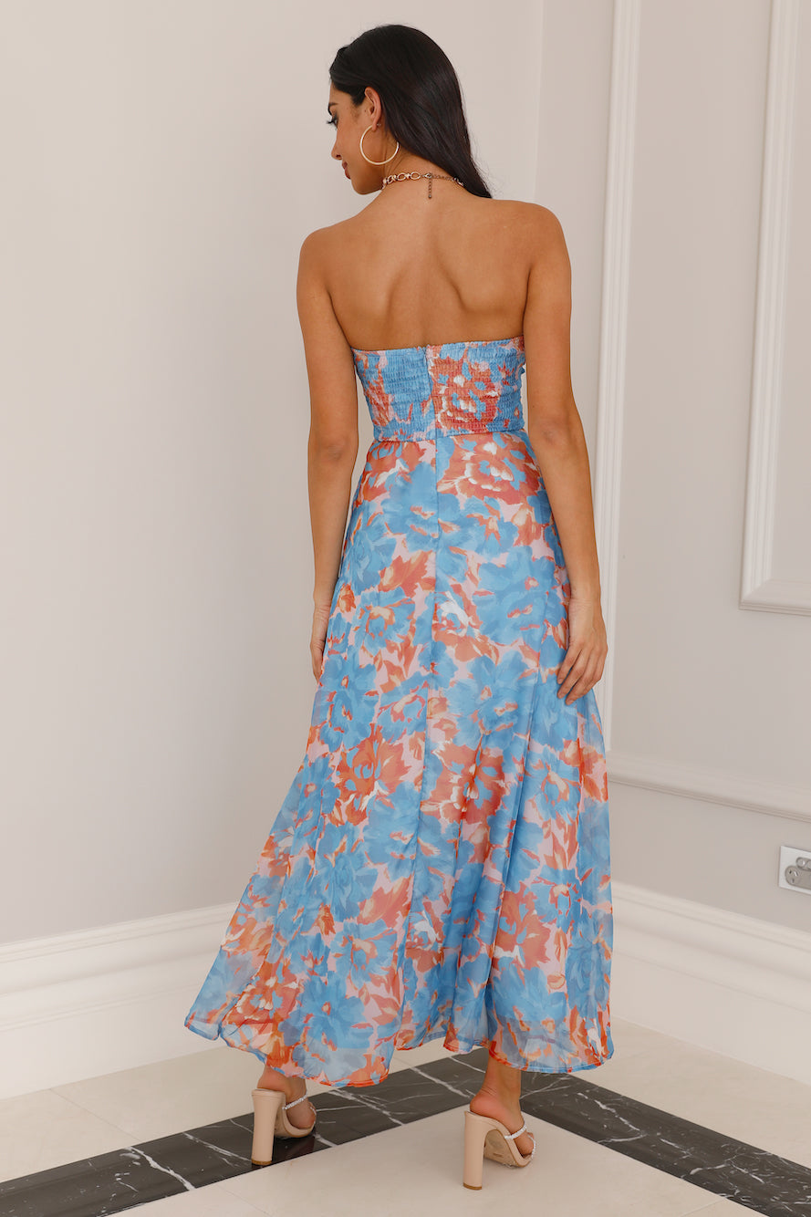 Love Fantasy Midi Dress Blue