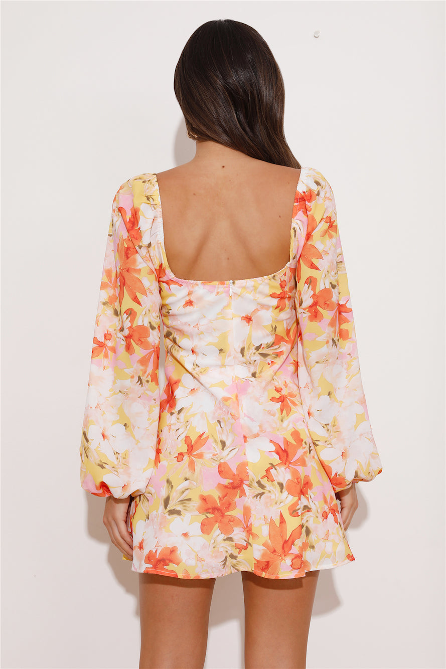 Flowy Lava Dress Orange
