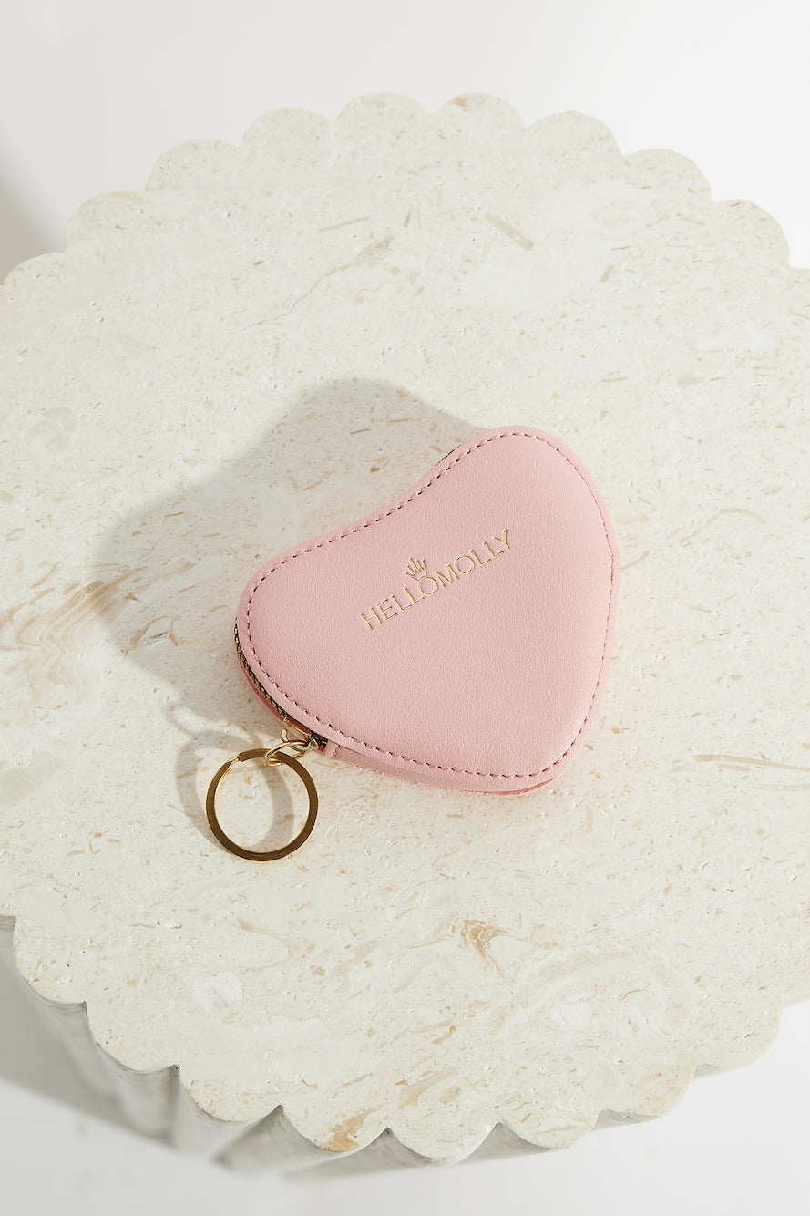 HELLO MOLLY Wealthy Hearts Coin Purse Pink