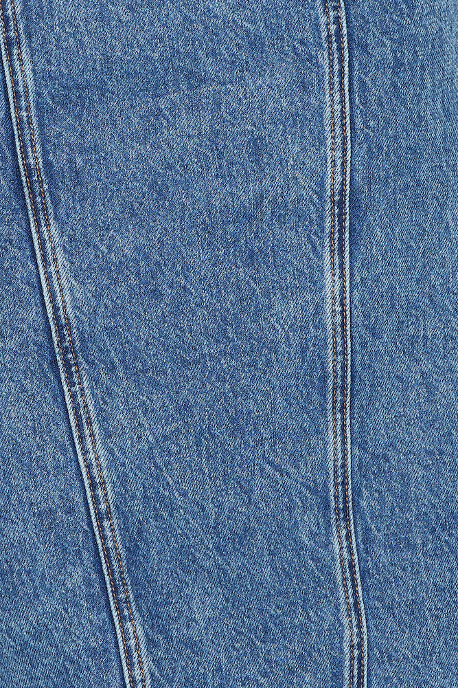 LIONESS Smokeshow Strapless Dress Blue Denim