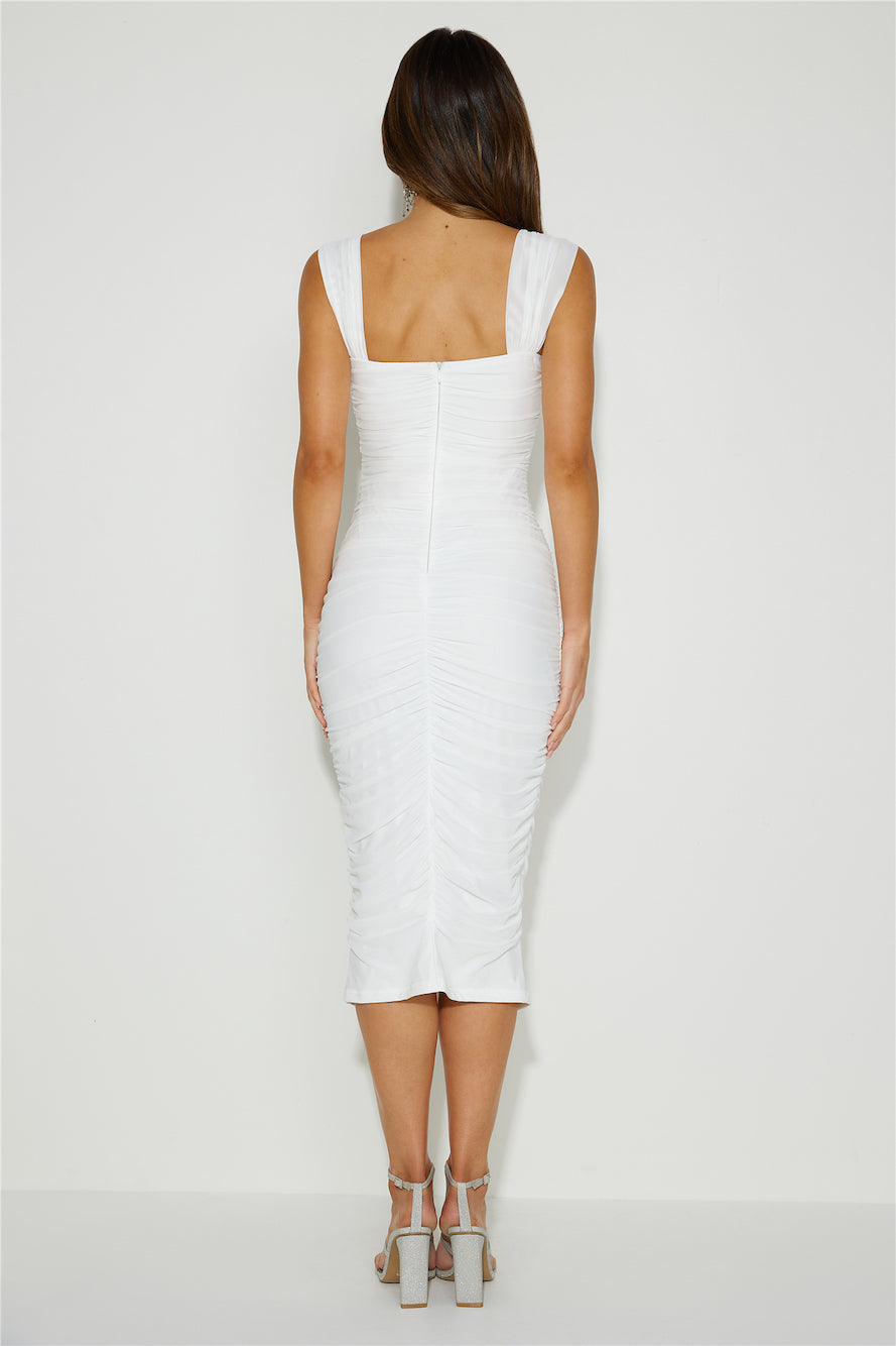 Still Into You Midi Dress White