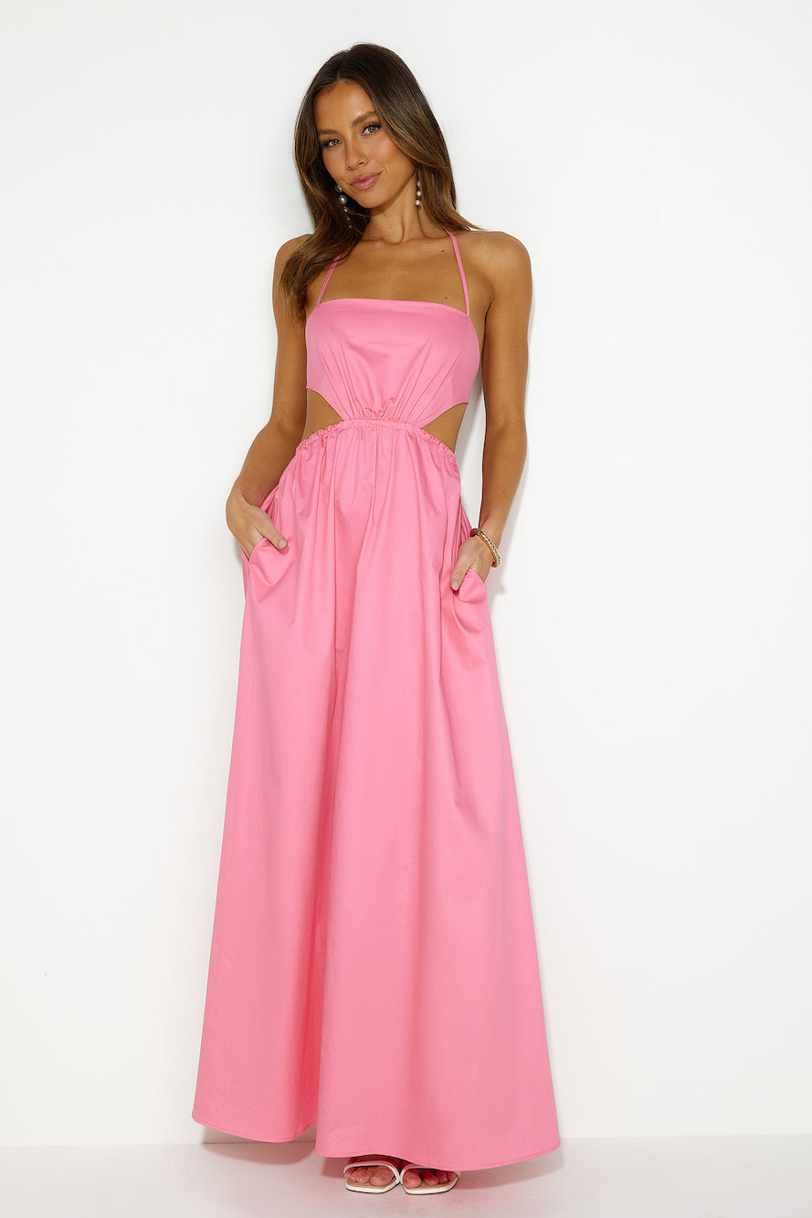 HELLO MOLLY Should We Go Maxi Dress Pink