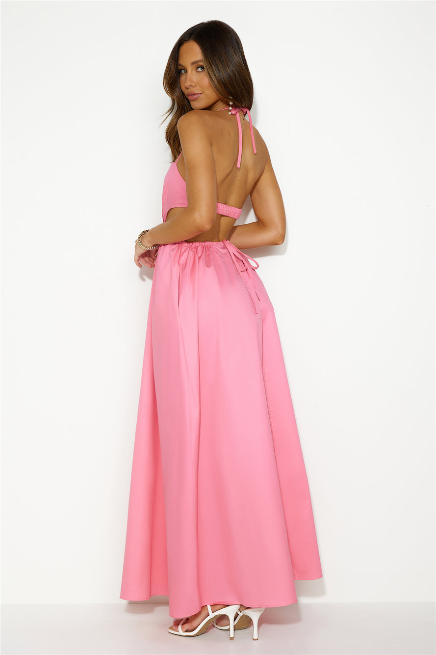 HELLO MOLLY Should We Go Maxi Dress Pink