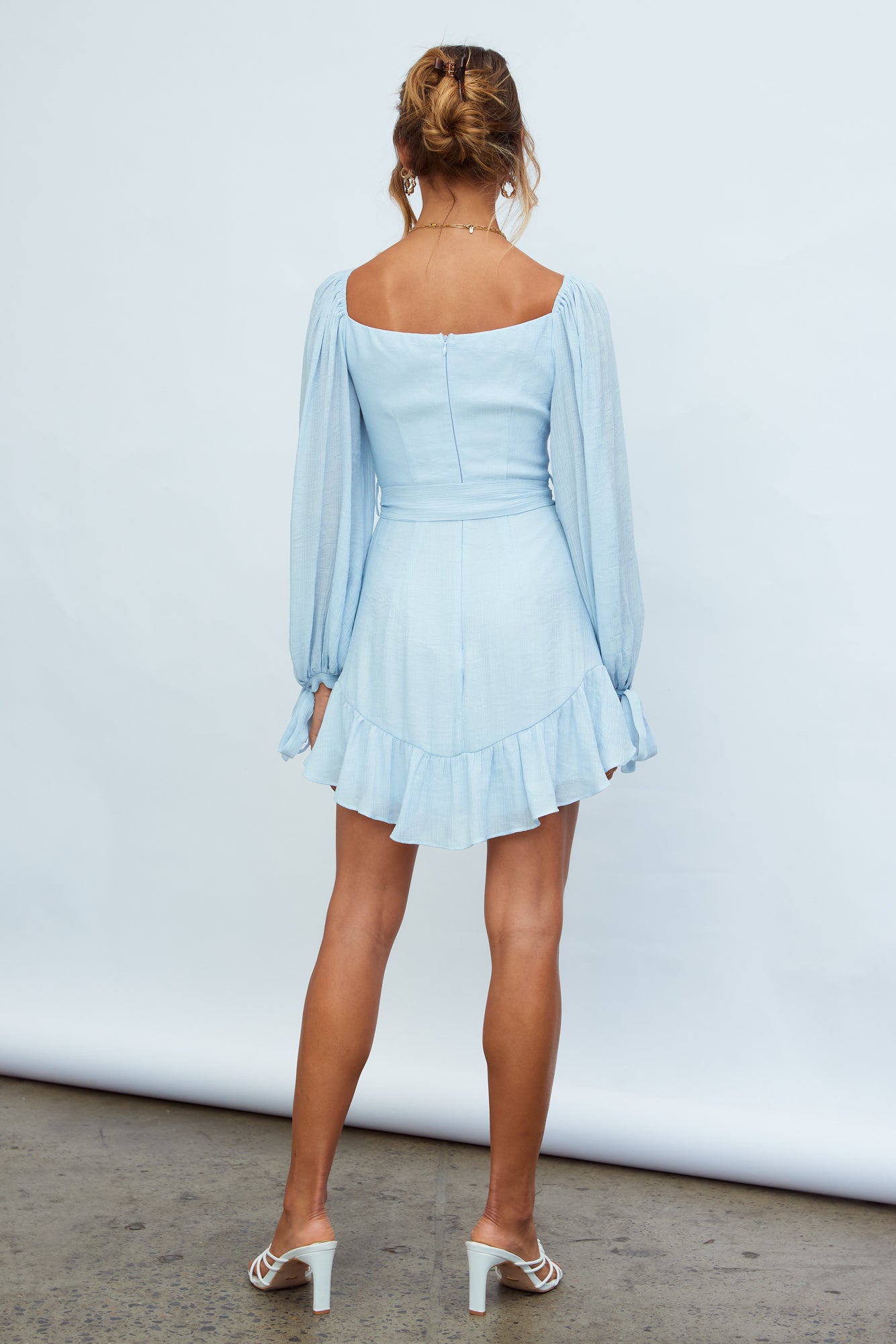 Macey Dress Steel Blue