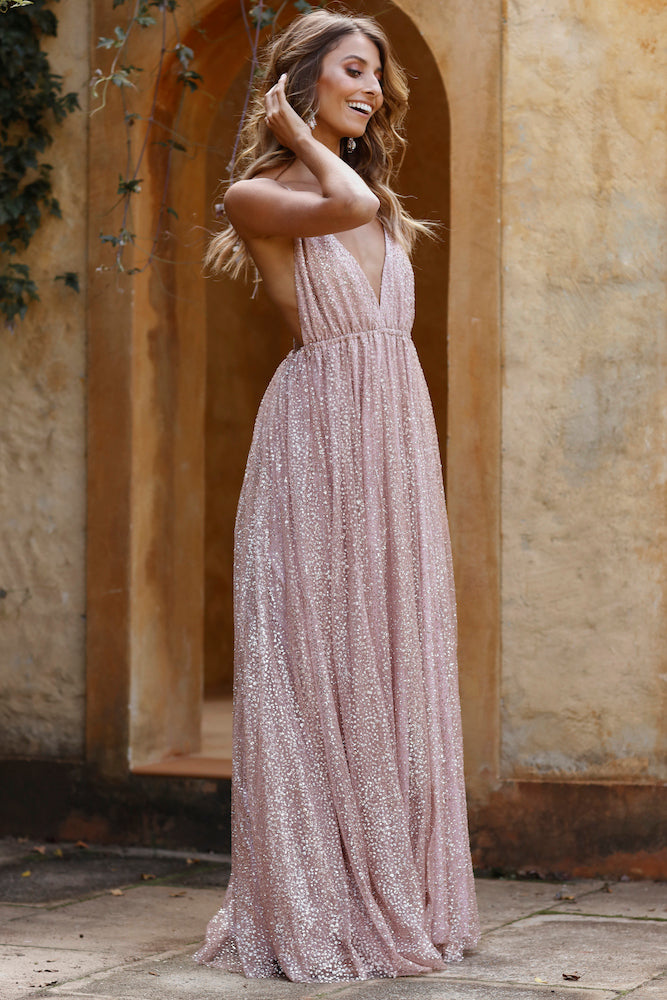Perfect Places Maxi Dress Bronze